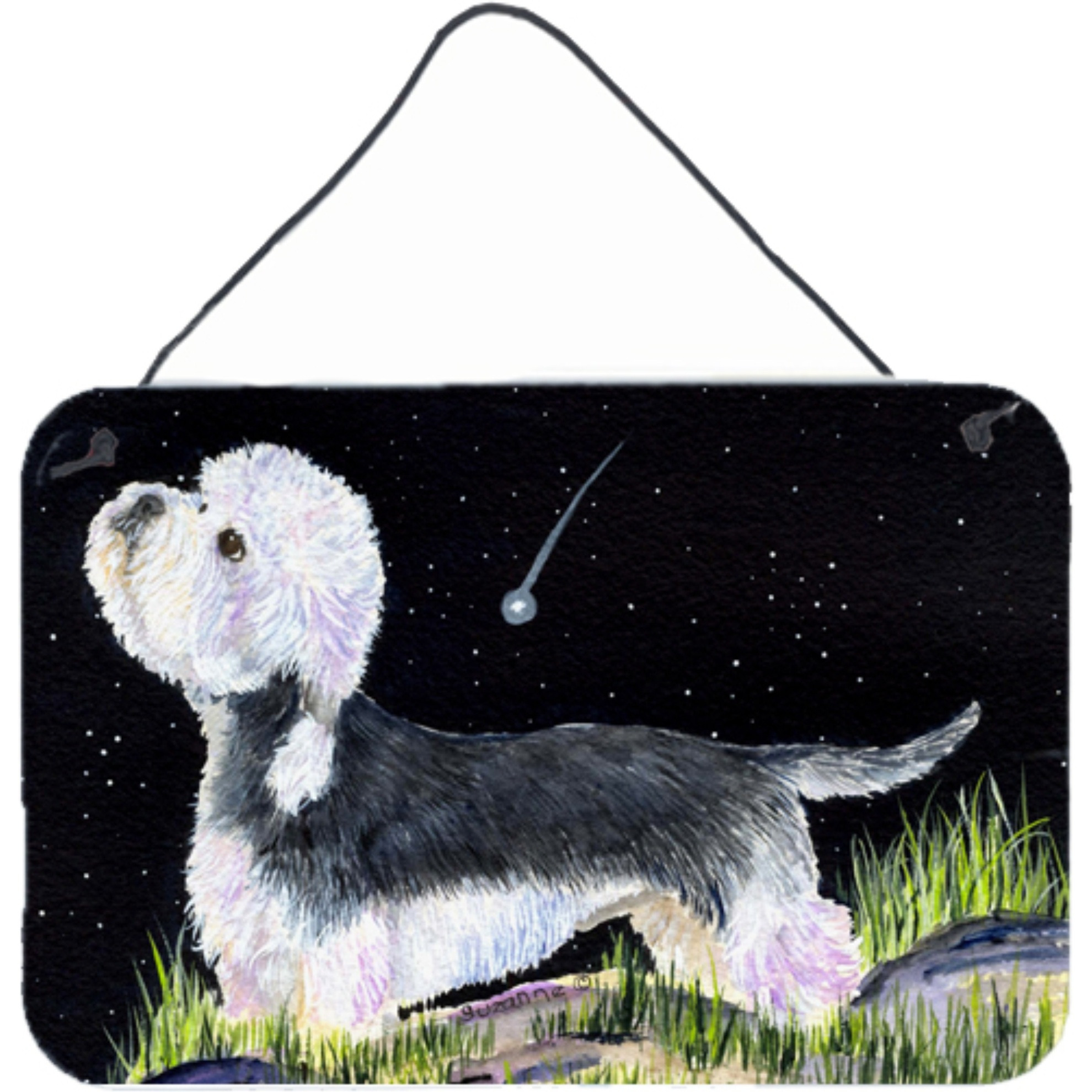 &quotCaroline's Treasures Starry Night Dandie Dinmont Terrier Indoor Wall or Door Hanging Prints, 8 x 12"", Multicolor"