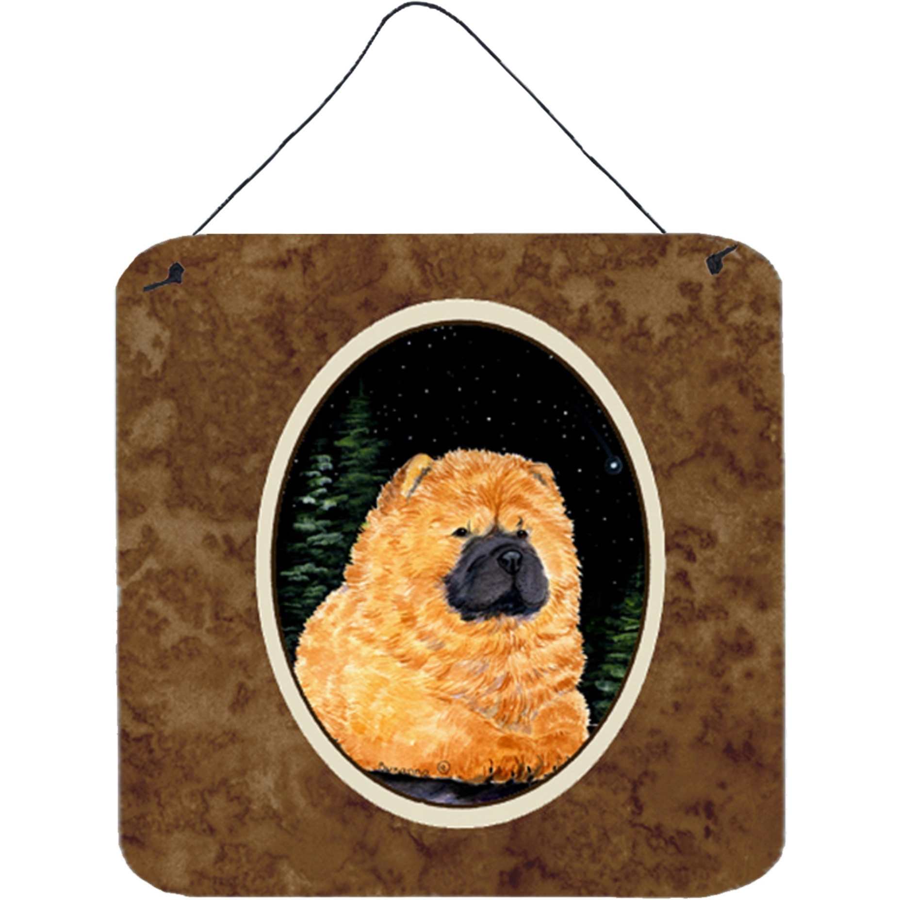 &quotCaroline's Treasures SS8489DS66 Starry Night Chow Chow Aluminum Metal Wall or Door Hanging Prints, 6 x 6"", Multicolor"