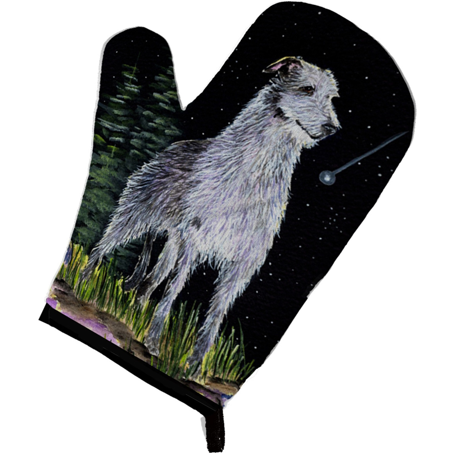 &quotCaroline's Treasures SS8493OVMT Starry Night Scottish Deerhound Oven Mitt, 12"" by 8.5"", Multicolor"