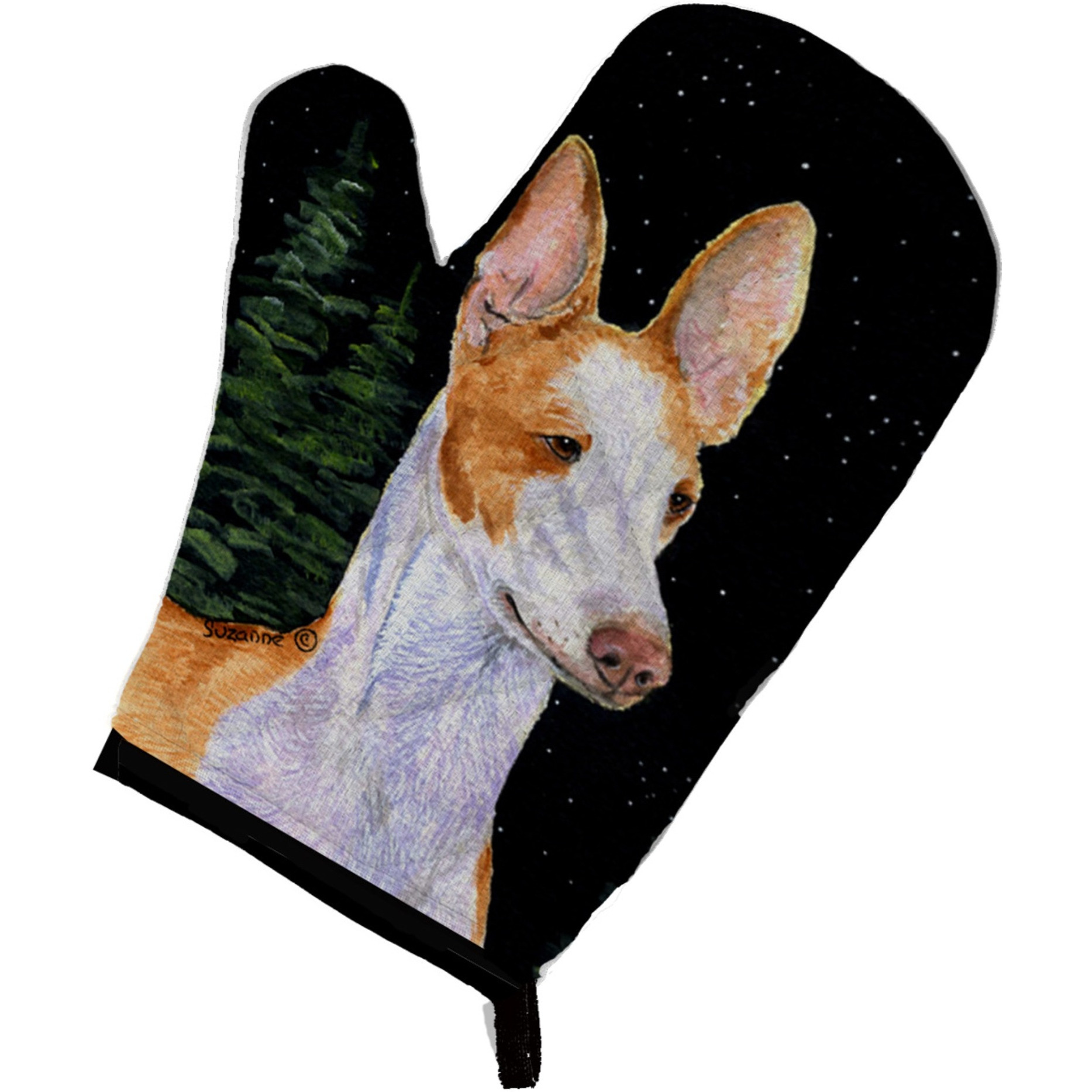 &quotCaroline's Treasures SS8495OVMT Starry Night Ibizan Hound Oven Mitt, 12"" by 8.5"", Multicolor"