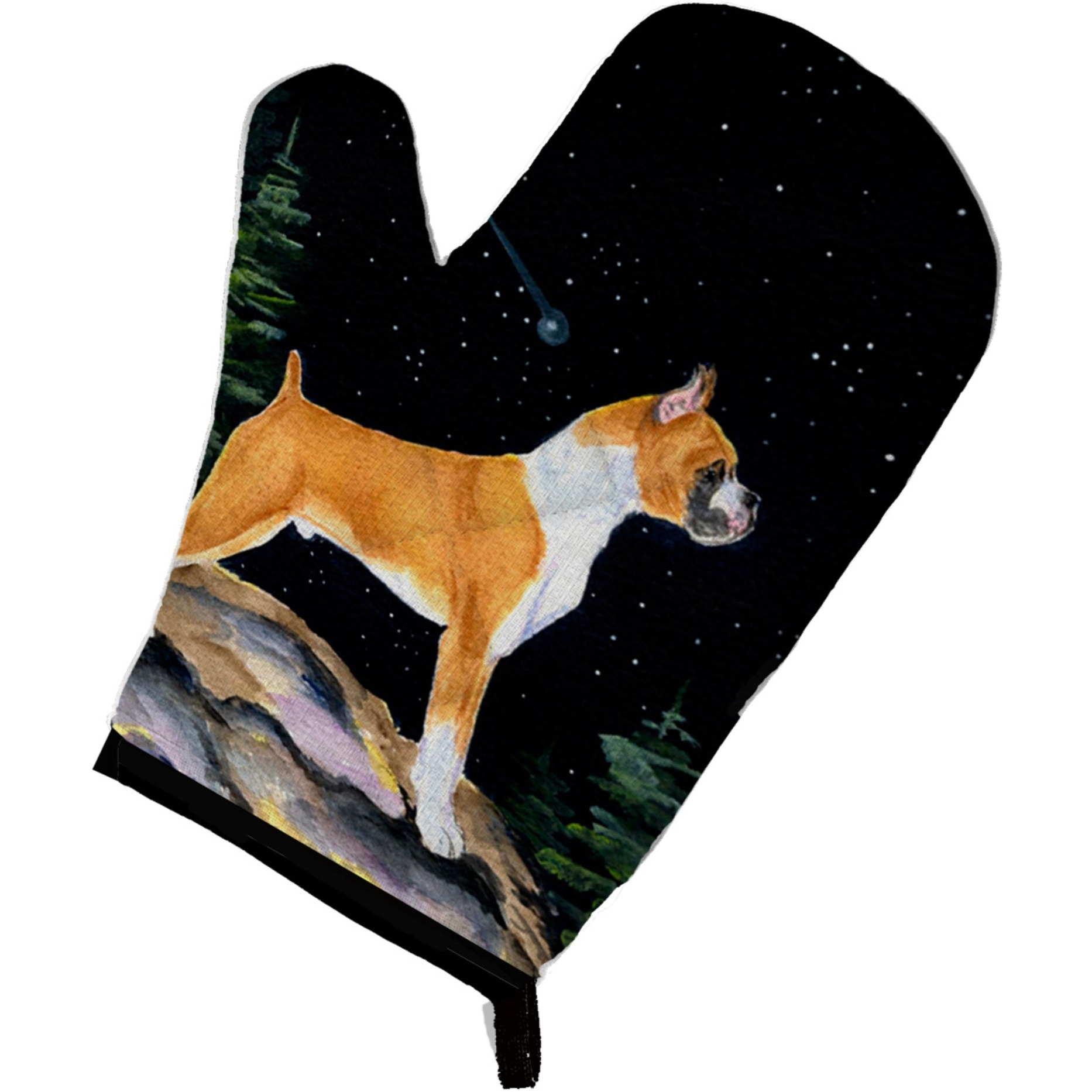 &quotCaroline's Treasures SS8496OVMT Starry Night Boxer Oven Mitt, 12"" by 8.5"", Multicolor"