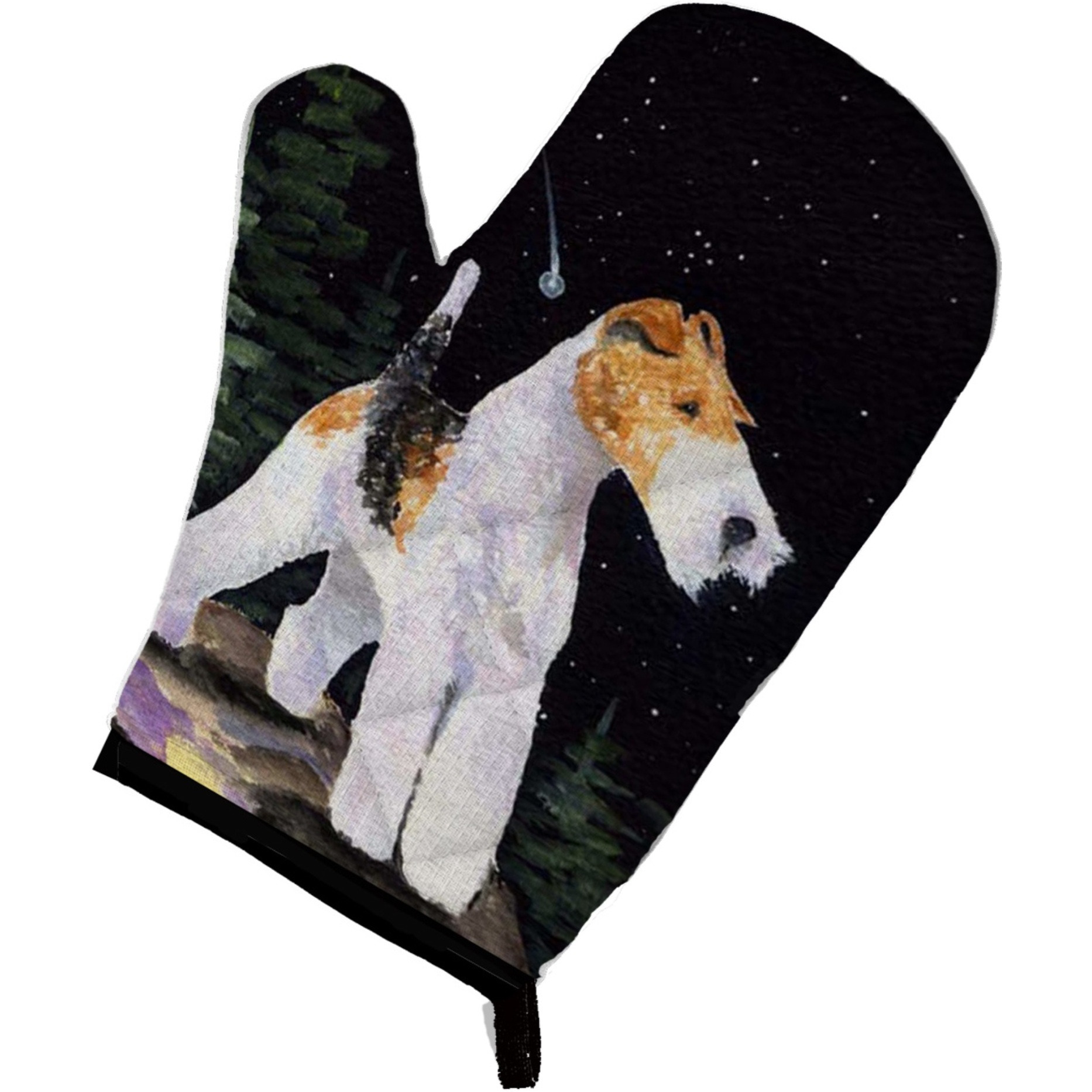 &quotCaroline's Treasures SS8503OVMT Starry Night Fox Terrier Oven Mitt, 12"" by 8.5"", Multicolor"