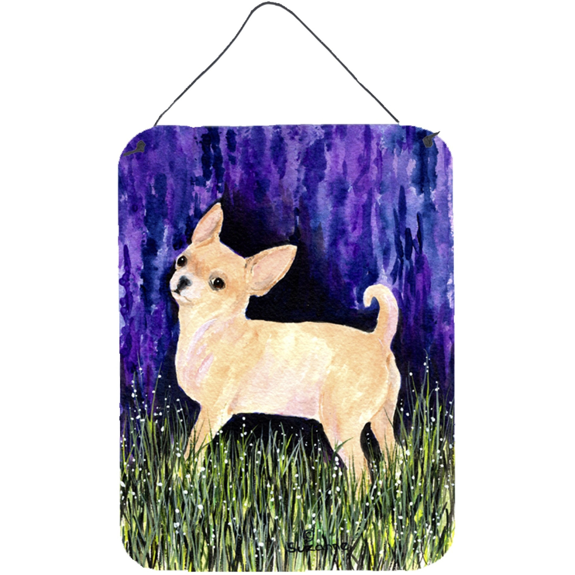 &quotCaroline's Treasures SS8514DS1216 Starry Night Chihuahua Aluminium Metal Wall or Door Hanging Prints, 16"" x 12"", Multicolor"