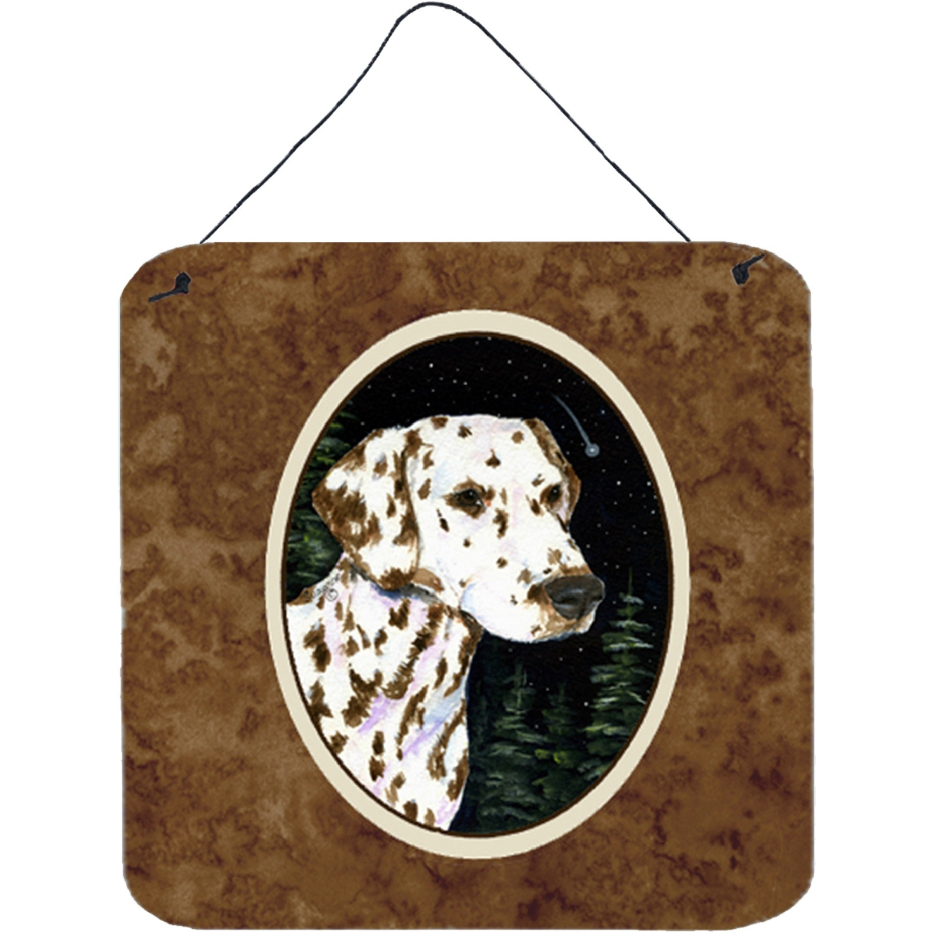 &quotCaroline's Treasures SS8518DS66 Starry Night Dalmatian Aluminum Metal Wall or Door Hanging Prints, 6 x 6"", Multicolor"
