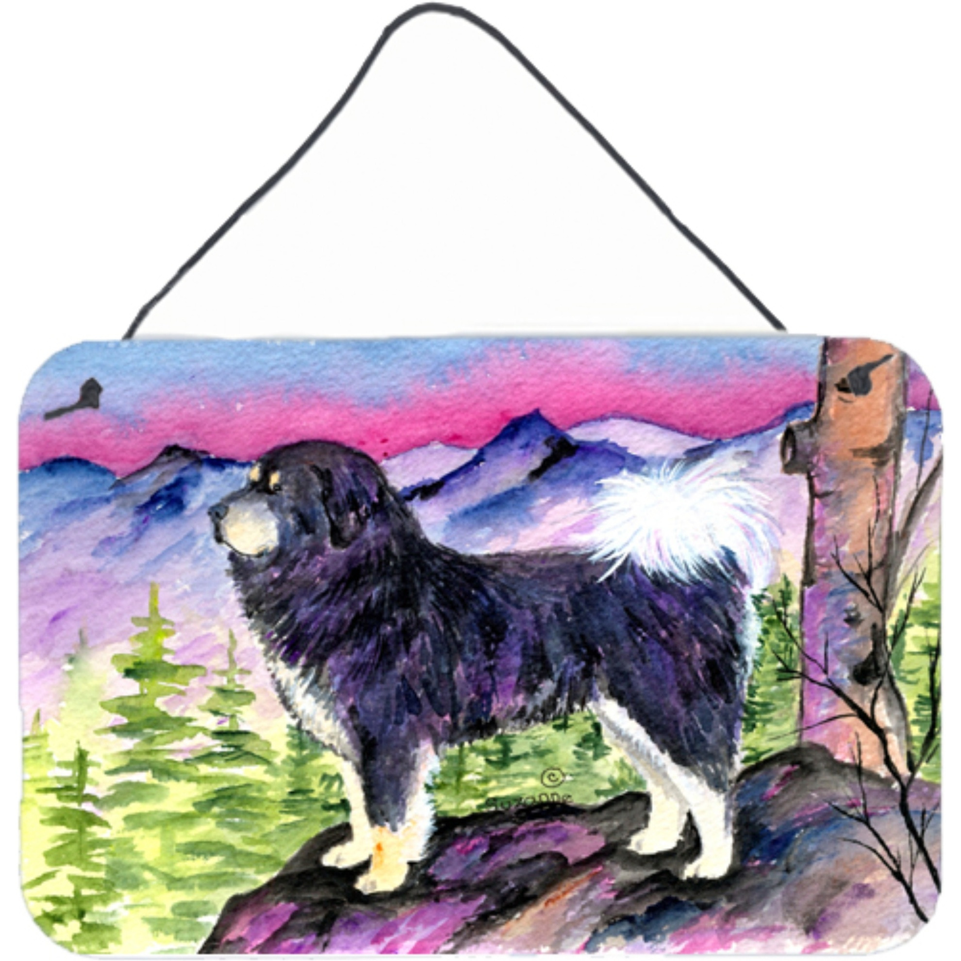 &quotCaroline's Treasures SS8528DS812 Tibetan Mastiff Indoor Aluminum Metal Wall or Door Hanging Prints, 8 x 12"", Multicolor"