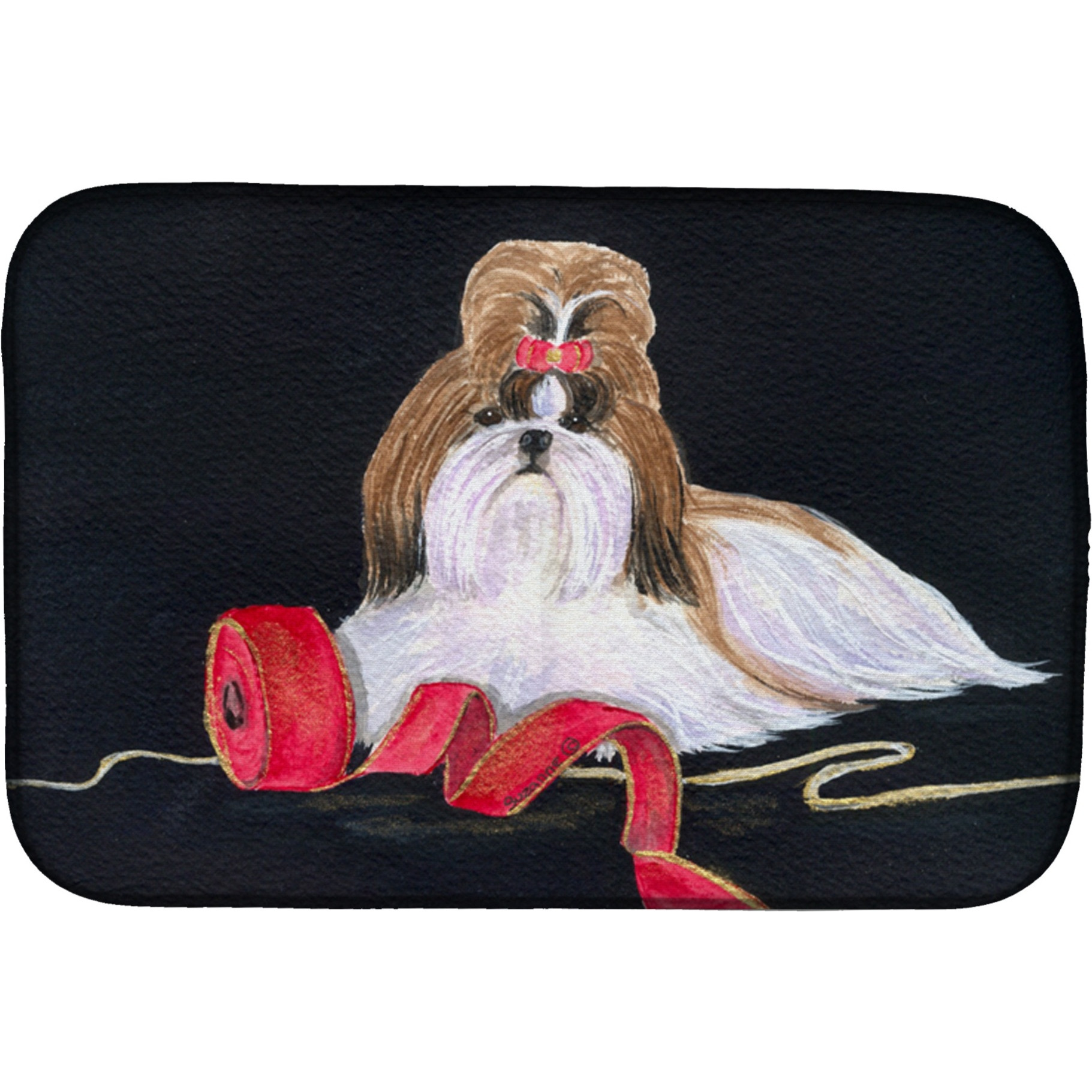 &quotCaroline's Treasures Shih Tzu Dish Drying Mat, 14"" x 21"", Multicolor"