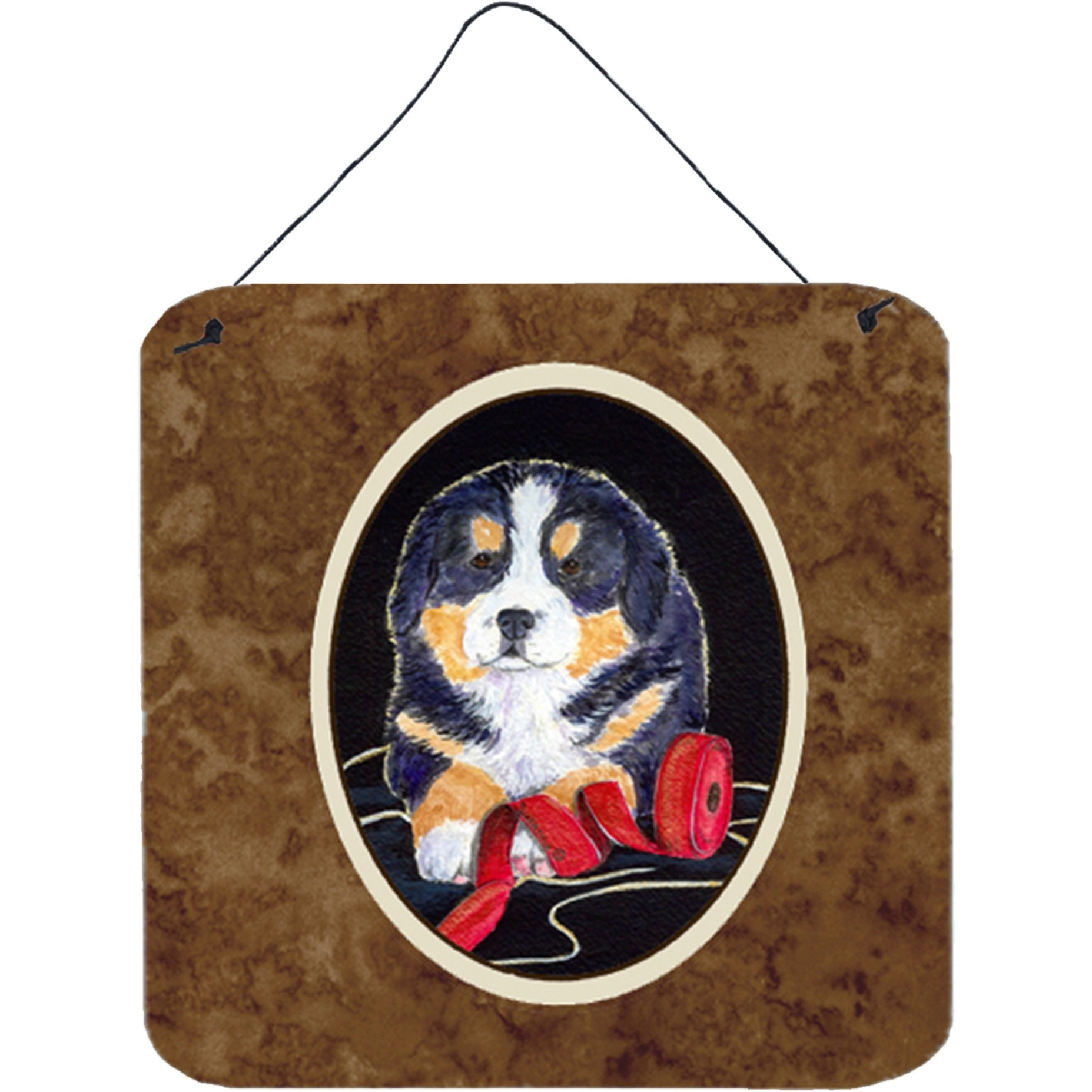 &quotCaroline's Treasures SS8569DS66 Bernese Mountain Dog Aluminum Metal Wall or Door Hanging Prints, 6 x 6"", Multicolor"