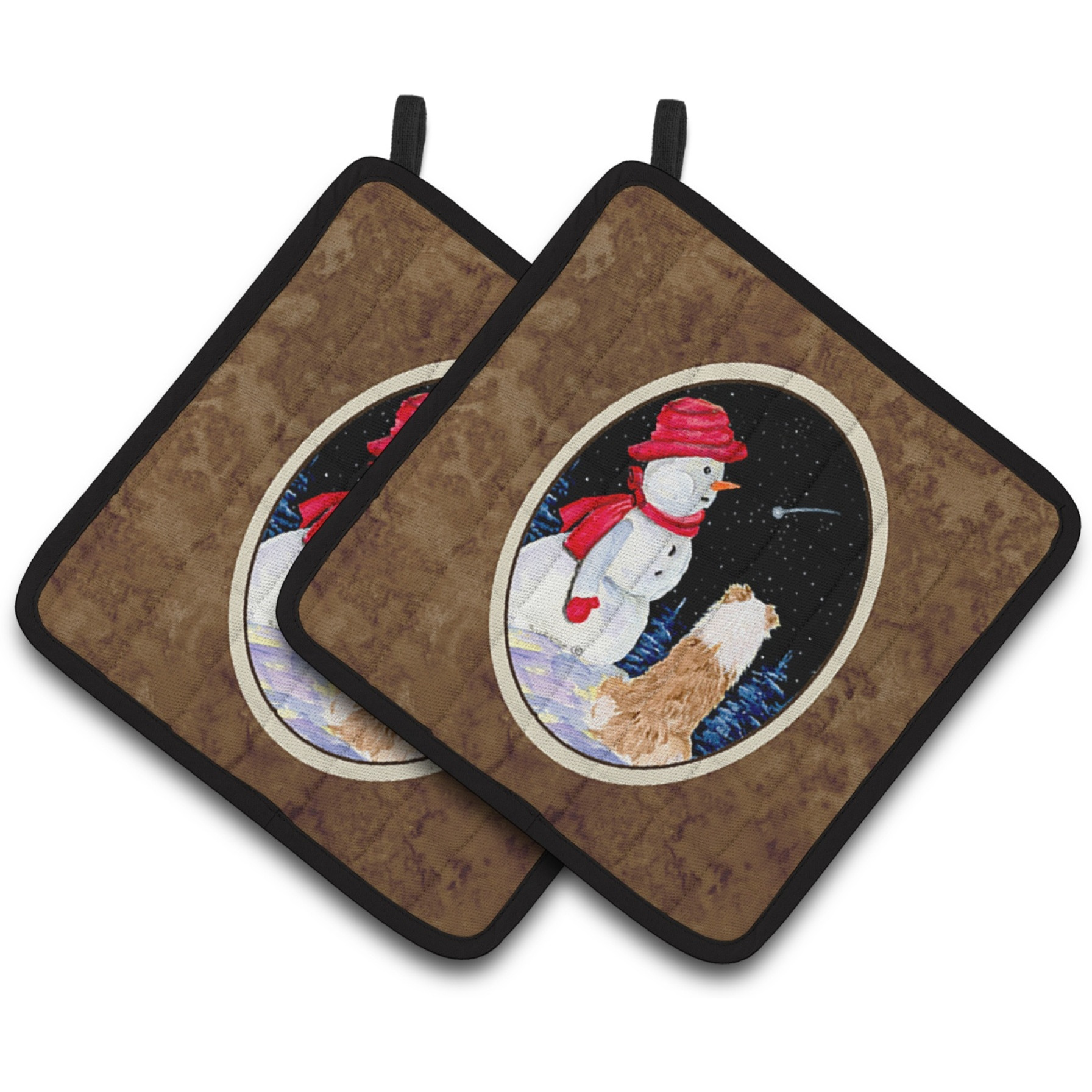 &quotCaroline's Treasures Australian Shepherd Pair of Pot Holders SS8573PTHD, 7.5HX7.5W, Multicolor"