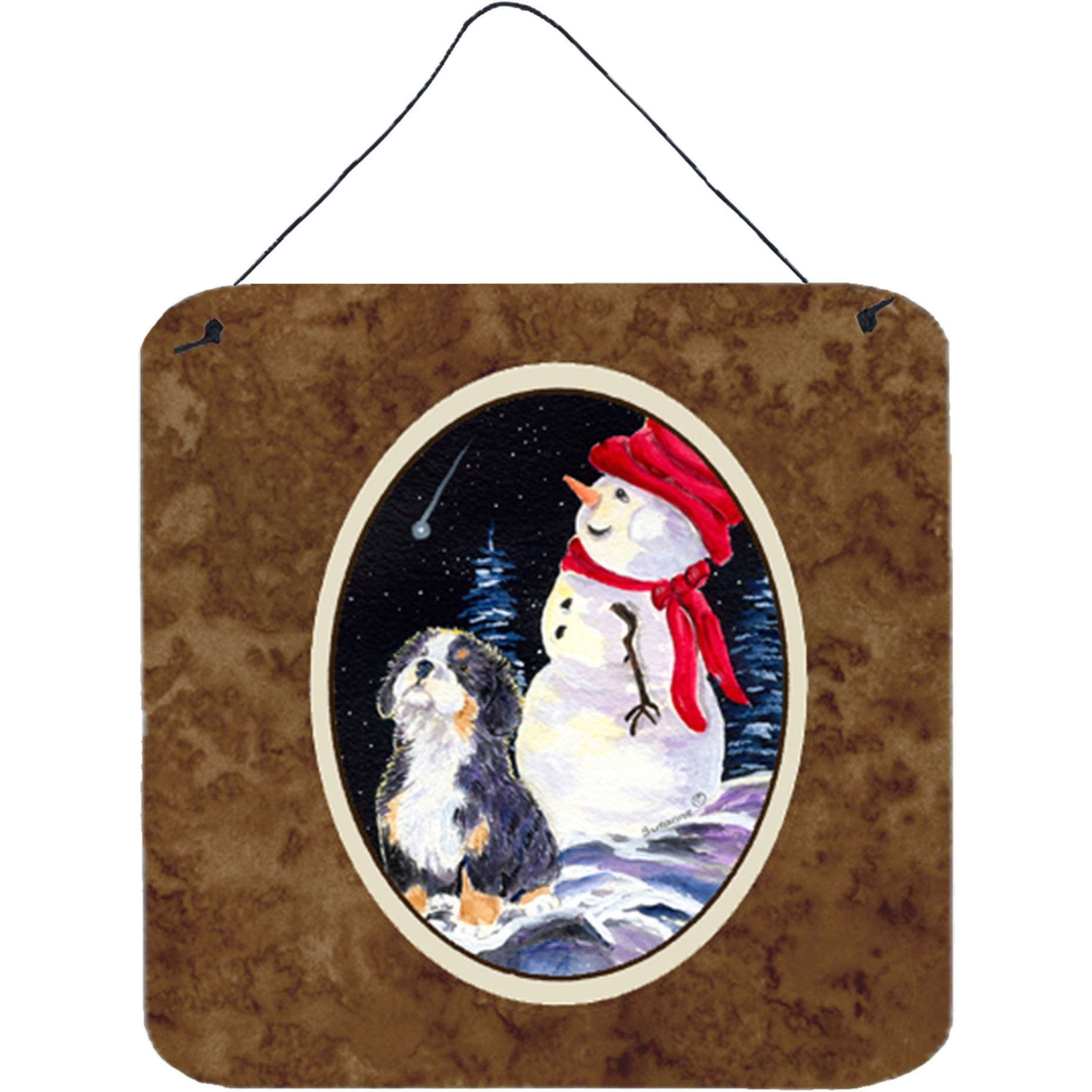 &quotCaroline's Treasures SS8575DS66 Bernese Mountain Dog Aluminum Metal Wall or Door Hanging Prints, 6 x 6"", Multicolor"