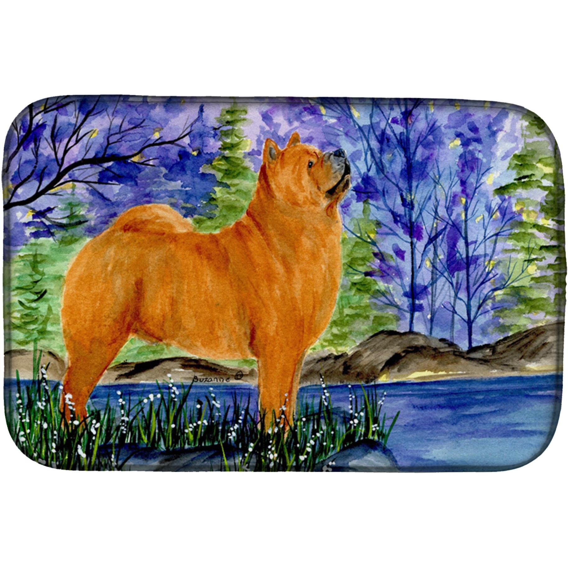 &quotCaroline's Treasures SS8600DDM Dish Drying Mat, 14"" x 21"", Multicolor"