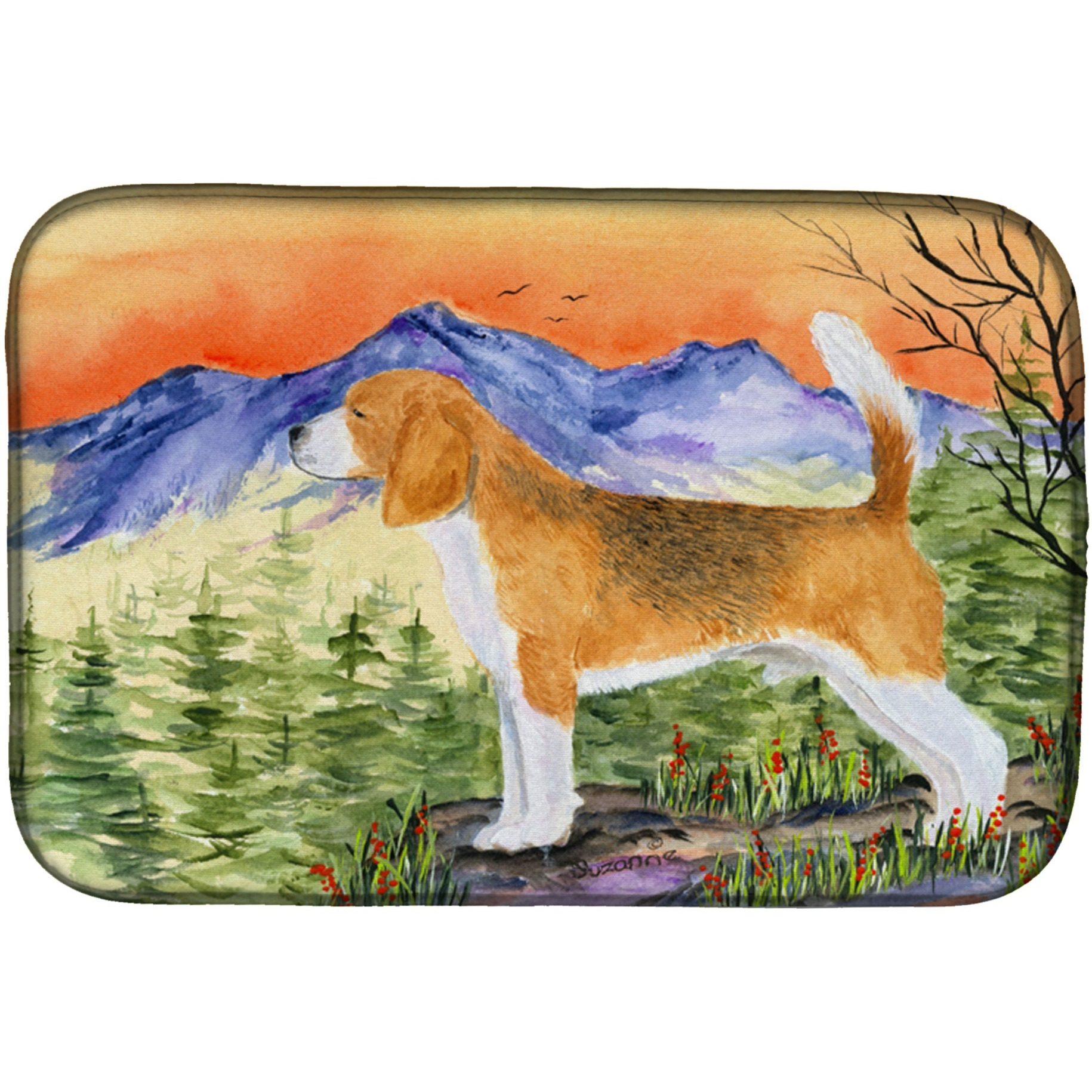 &quotCaroline's Treasures Beagle Dish Drying Mat, 14"" x 21"", Multicolor"