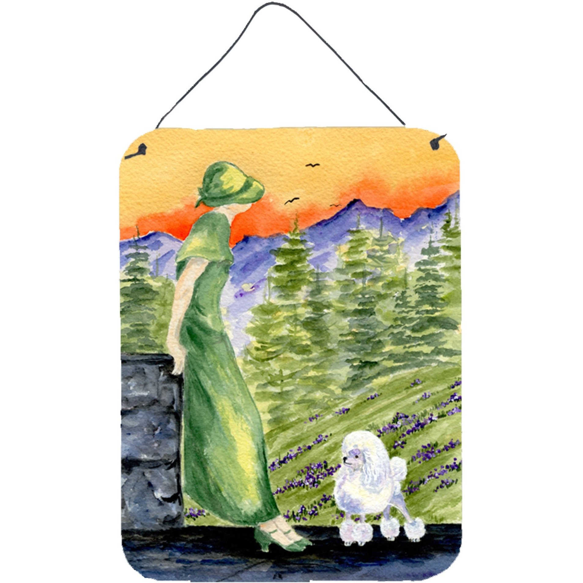 &quotCaroline's Treasures SS8618DS1216 Poodle Aluminium Metal Wall or Door Hanging Prints, 16"" x 12"", Multicolor"