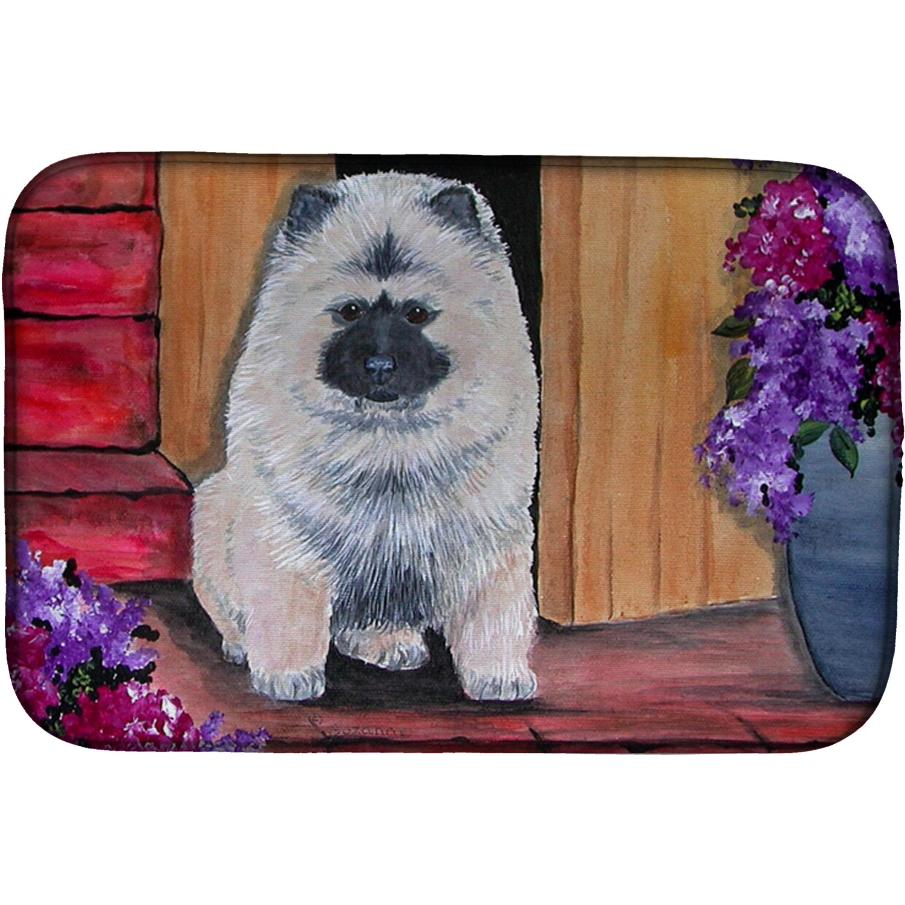 &quotCaroline's Treasures Keeshond Dish Drying Mat, 14 X 21, Multicolor"