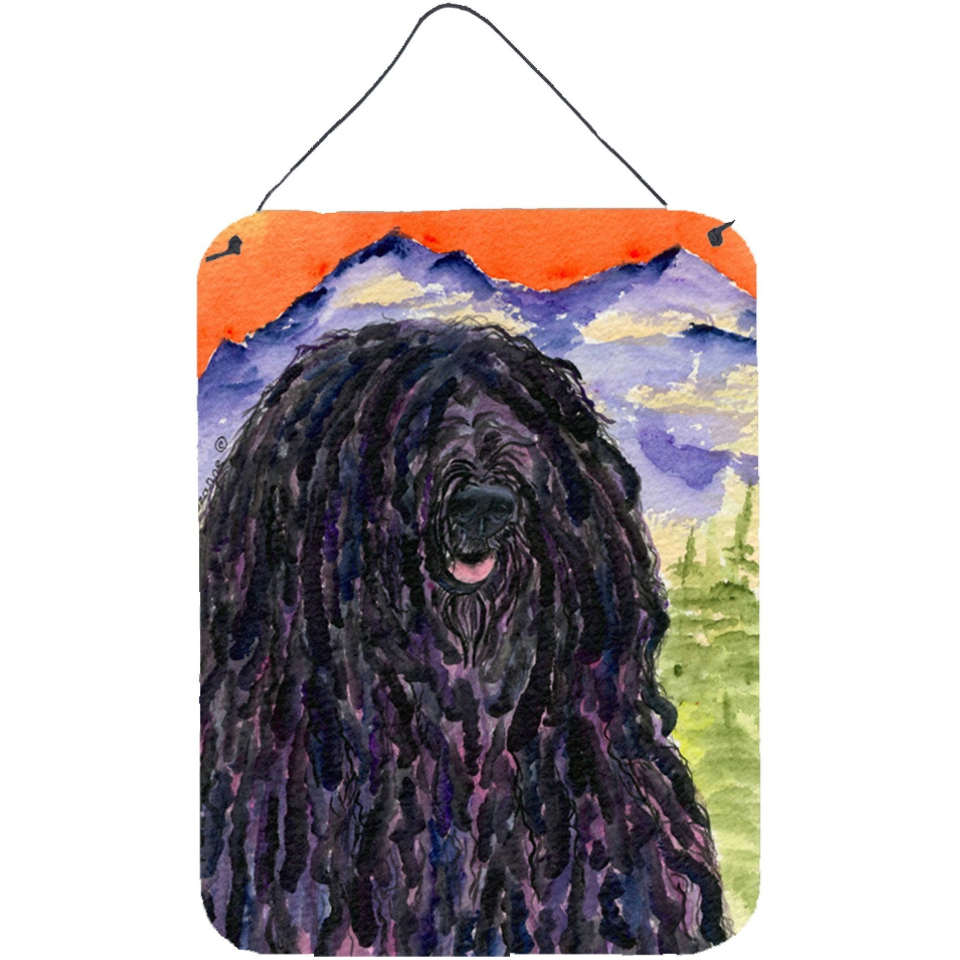 &quotCaroline's Treasures Puli Aluminium Metal Wall or Door Hanging Prints, 16"" x 12"", Multicolor"