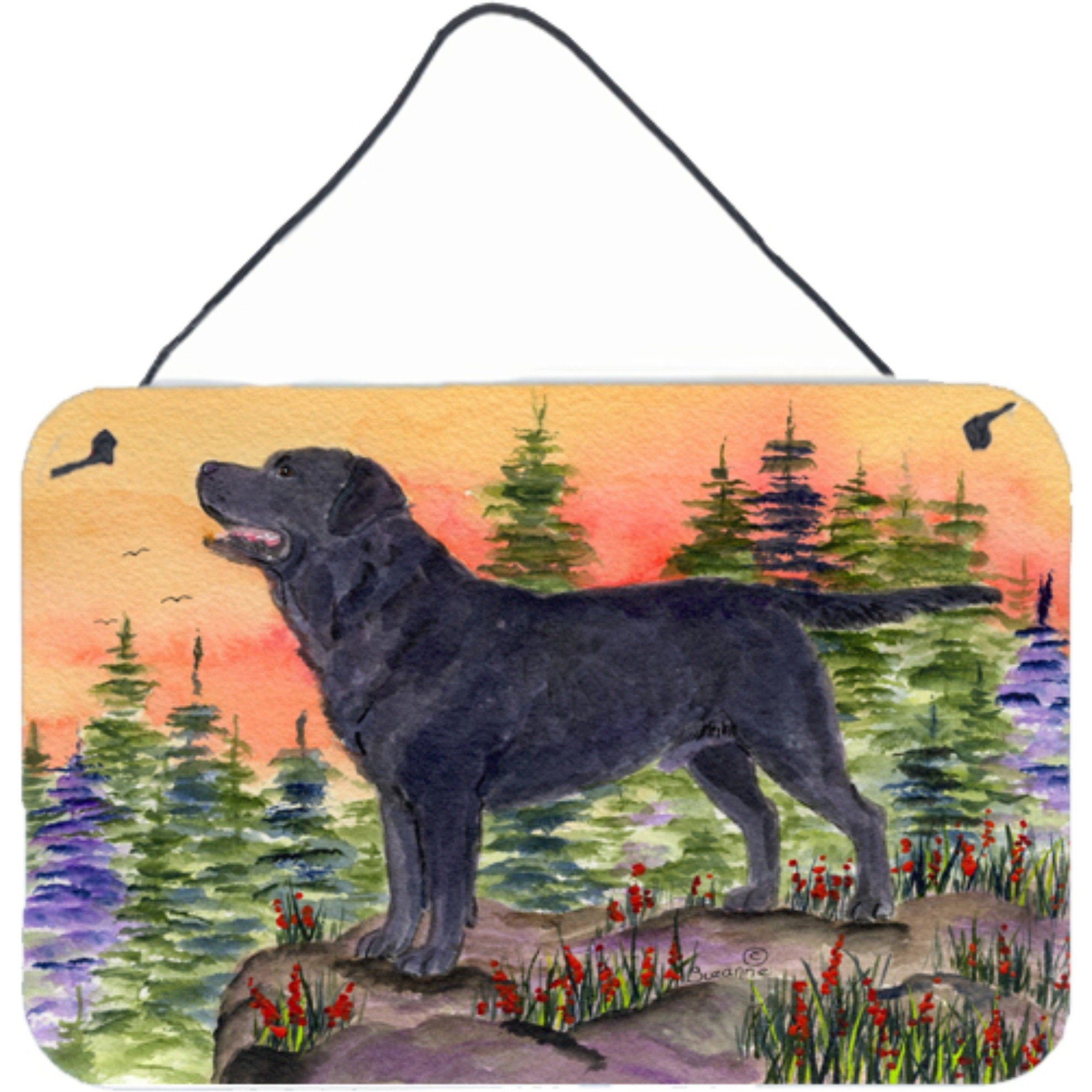 &quotCaroline's Treasures SS8624DS812 Labrador Indoor Aluminum Metal Wall or Door Hanging Prints, 8 x 12"", Multicolor"