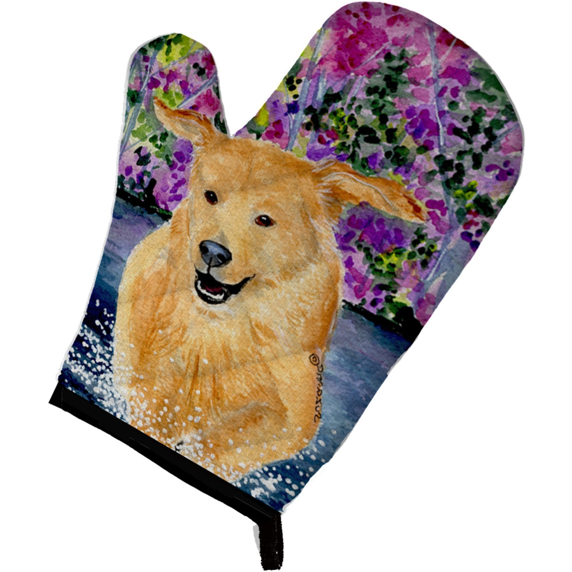 &quotCaroline's Treasures SS8627OVMT Golden Retriever Oven Mitt, 12"" by 8.5"", Multicolor"
