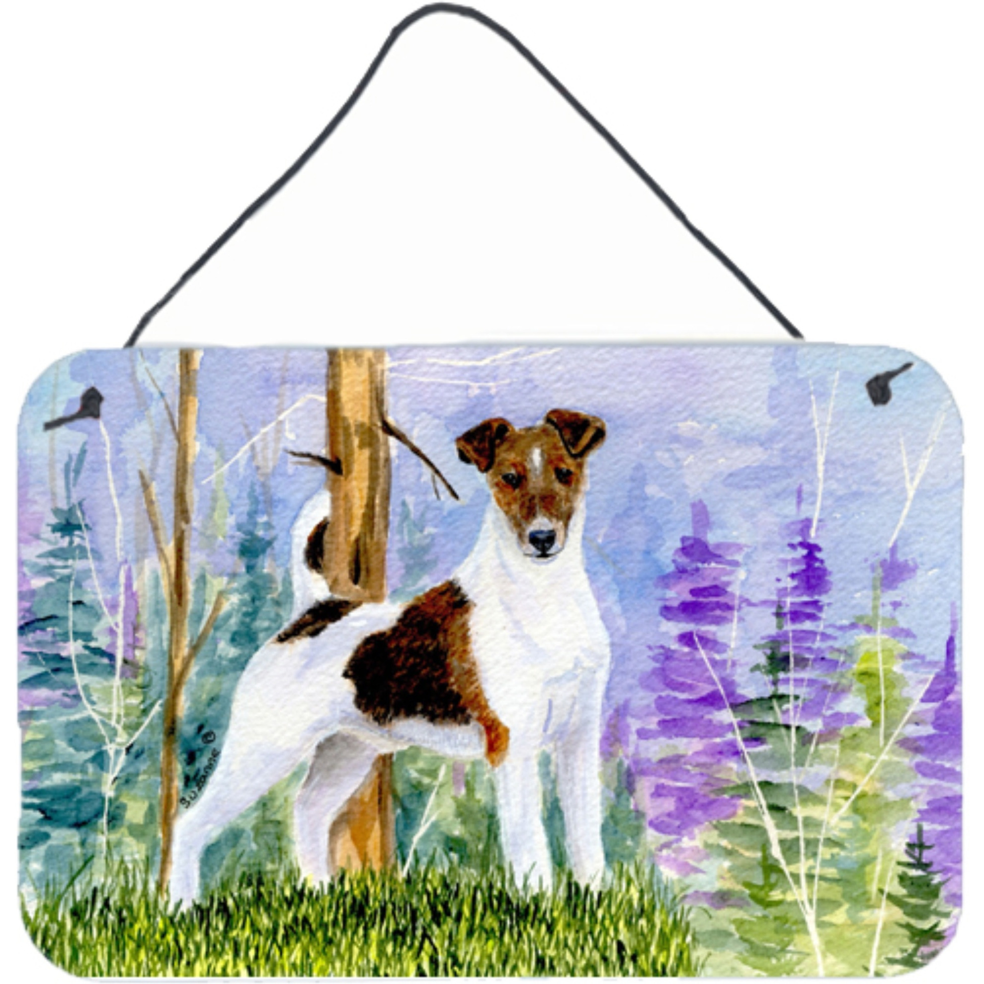 &quotCaroline's Treasures SS8640DS812 Jack Russell Terrier Indoor Aluminum Metal Wall or Door Hanging Prints, 8 x 12"", Multicolor"