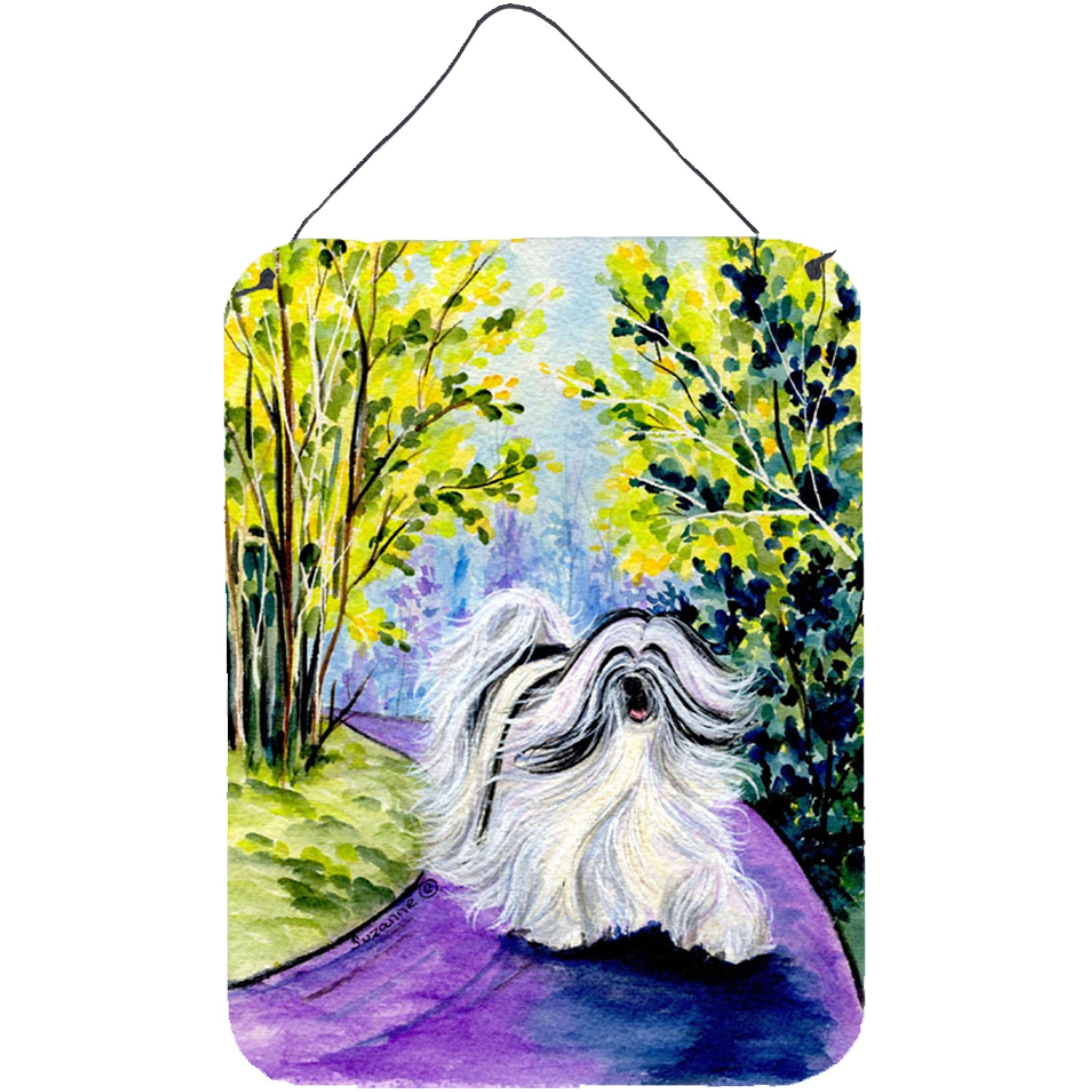&quotCaroline's Treasures SS8643DS1216 Tibetan Terrier Aluminium Metal Wall or Door Hanging Prints, 16"" x 12"", Multicolor"