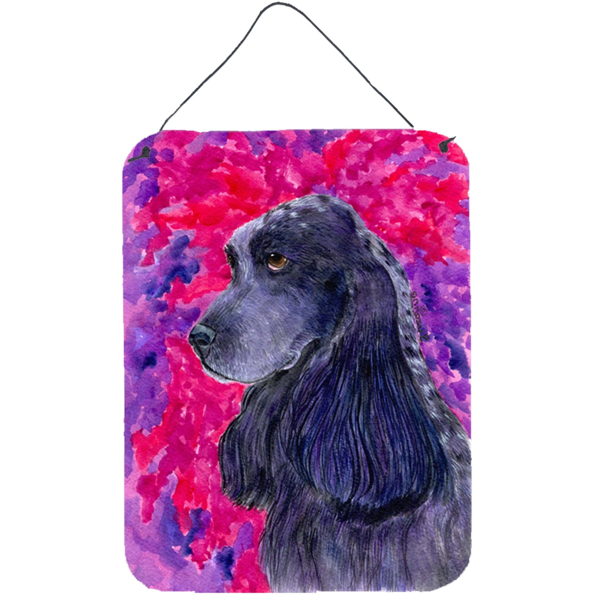 &quotCaroline's Treasures SS8659DS1216 Cocker Spaniel Aluminium Metal Wall or Door Hanging Prints, 16"" x 12"", Multicolor"