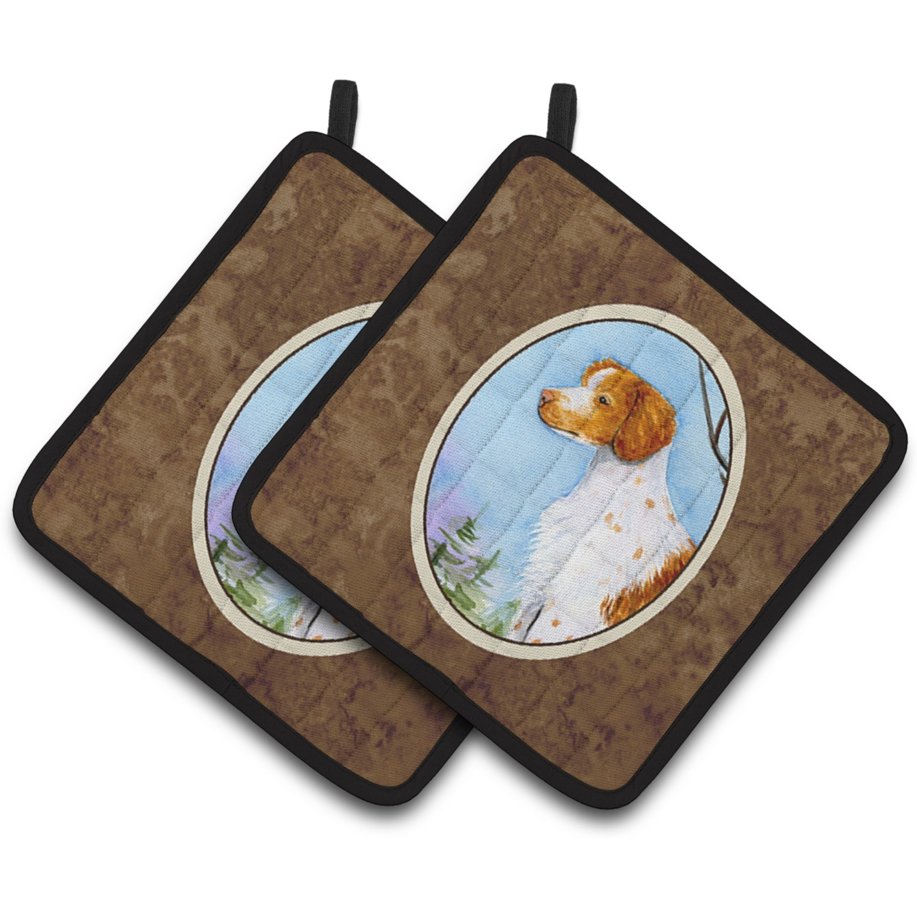 &quotCaroline's Treasures Setter Pair of Pot Holders SS8663PTHD, 7.5HX7.5W, Multicolor"