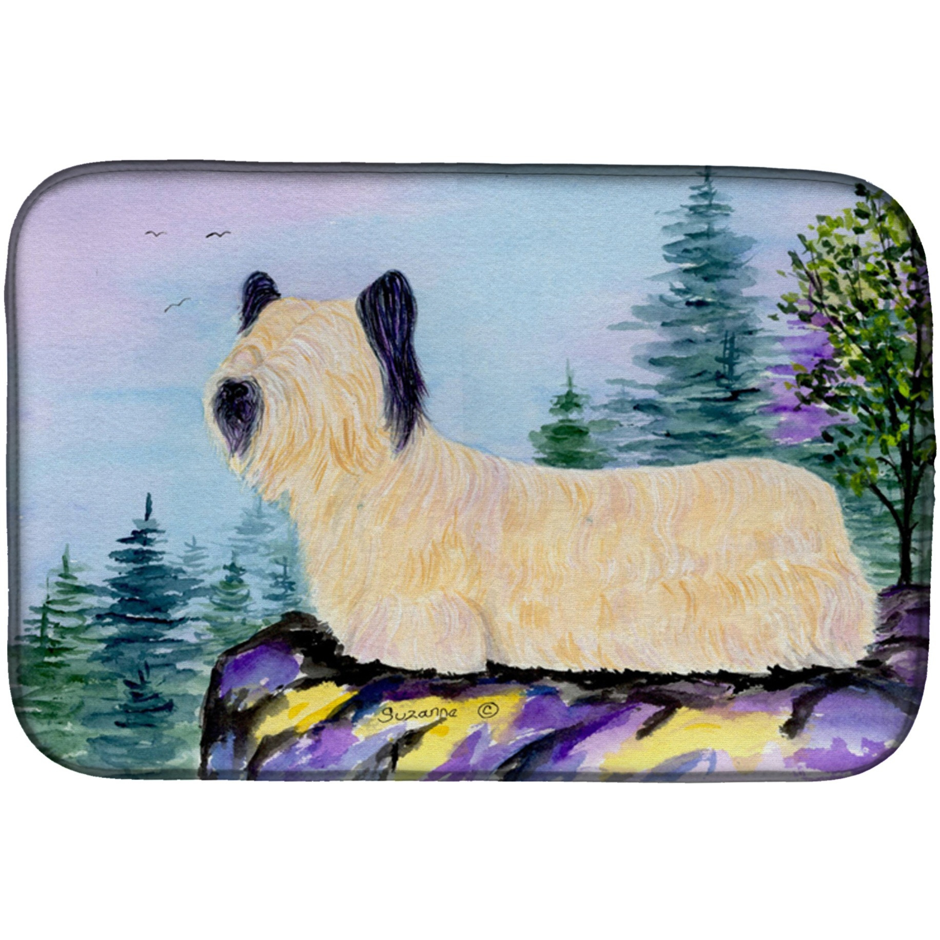 &quotCaroline's Treasures Skye Terrier Dish Drying Mat, 14"" x 21"", Multicolor"