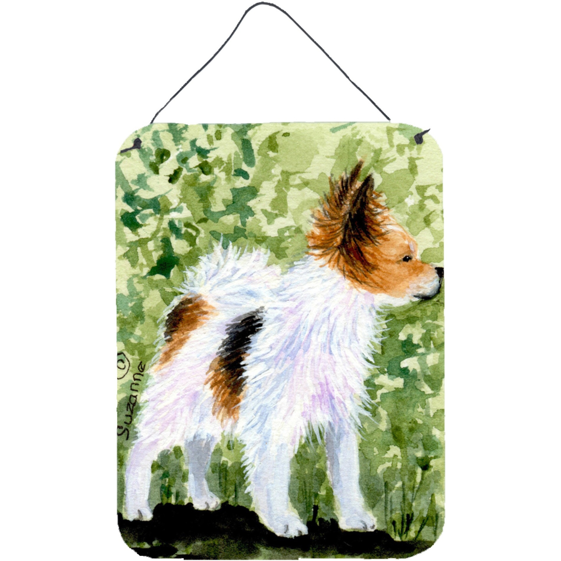 &quotCaroline's Treasures SS8714DS1216 Papillon Aluminium Metal Wall or Door Hanging Prints, 16"" x 12"", Multicolor"