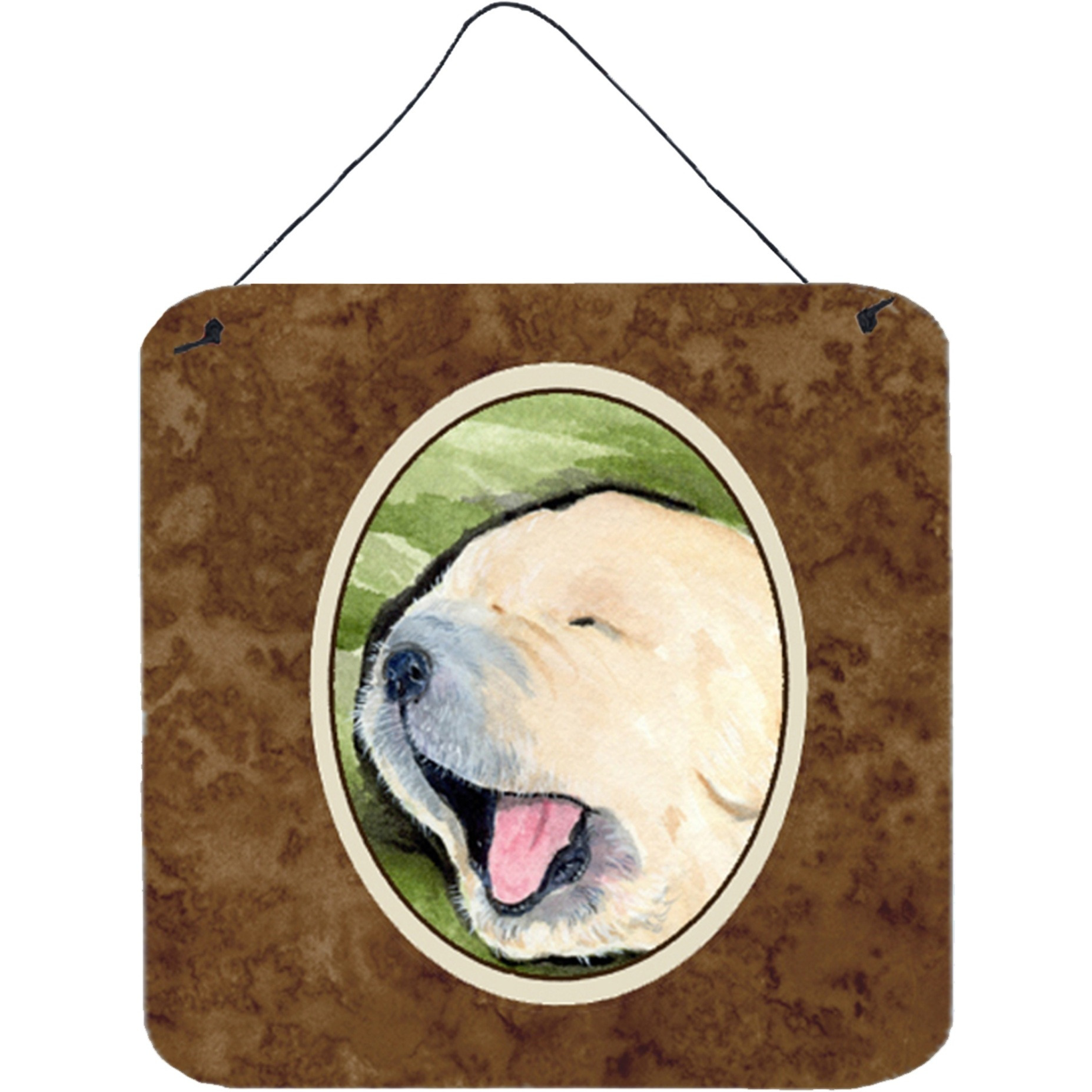 &quotCaroline's Treasures SS8717DS66 Golden Retriever Aluminum Metal Wall or Door Hanging Prints, 6 x 6"", Multicolor"