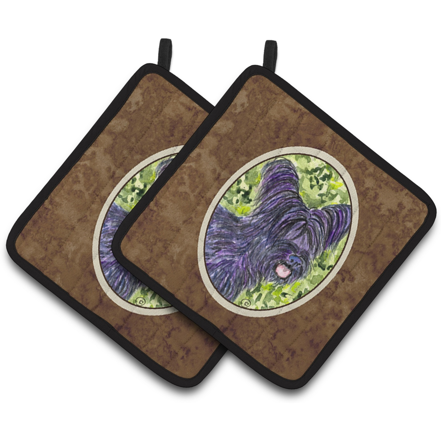 &quotCaroline's Treasures Skye Terrier Pair of Pot Holders SS8718PTHD, 7.5HX7.5W, Multicolor"