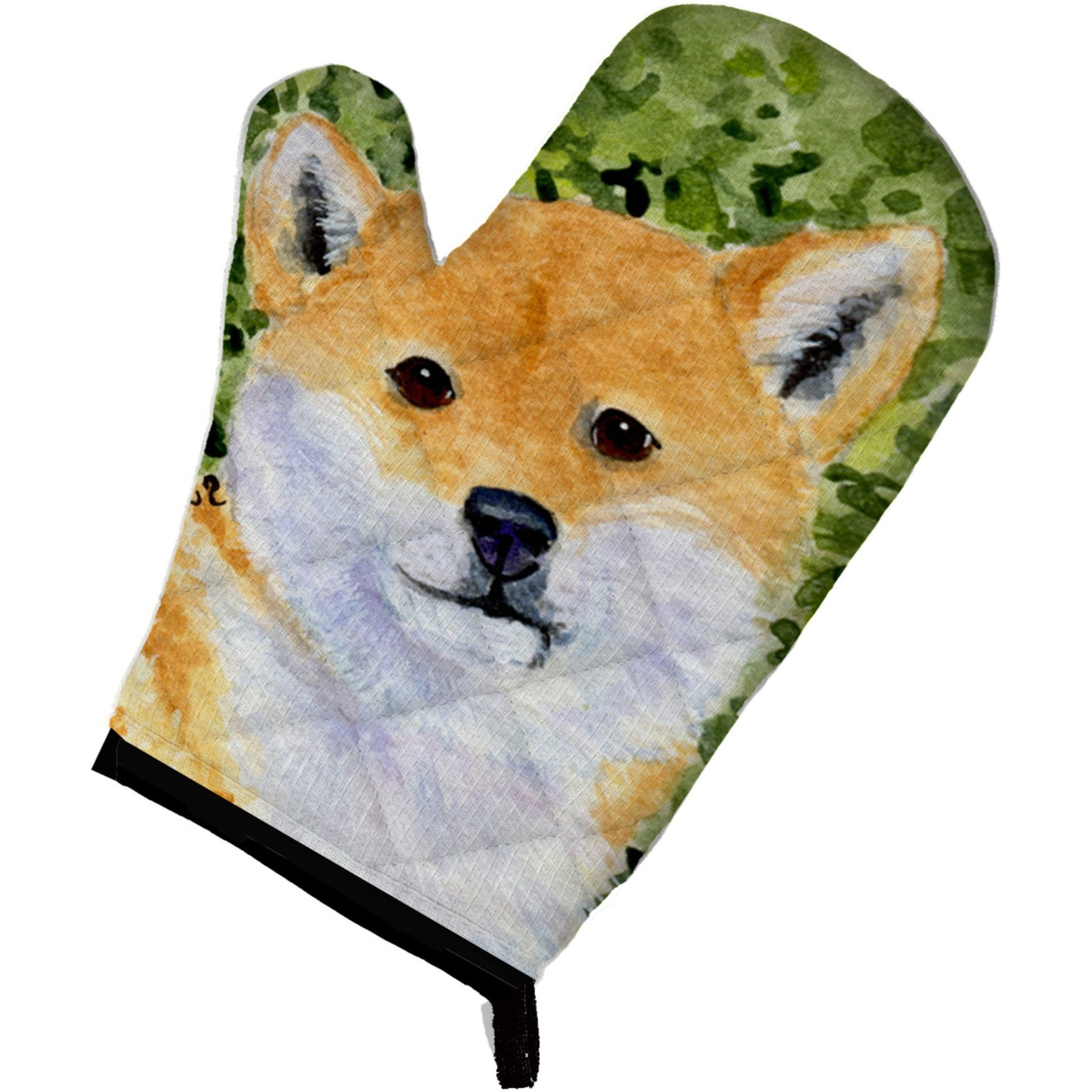 &quotCaroline's Treasures SS8719OVMT Shiba Inu Oven Mitt, 12"" by 8.5"", Multicolor"