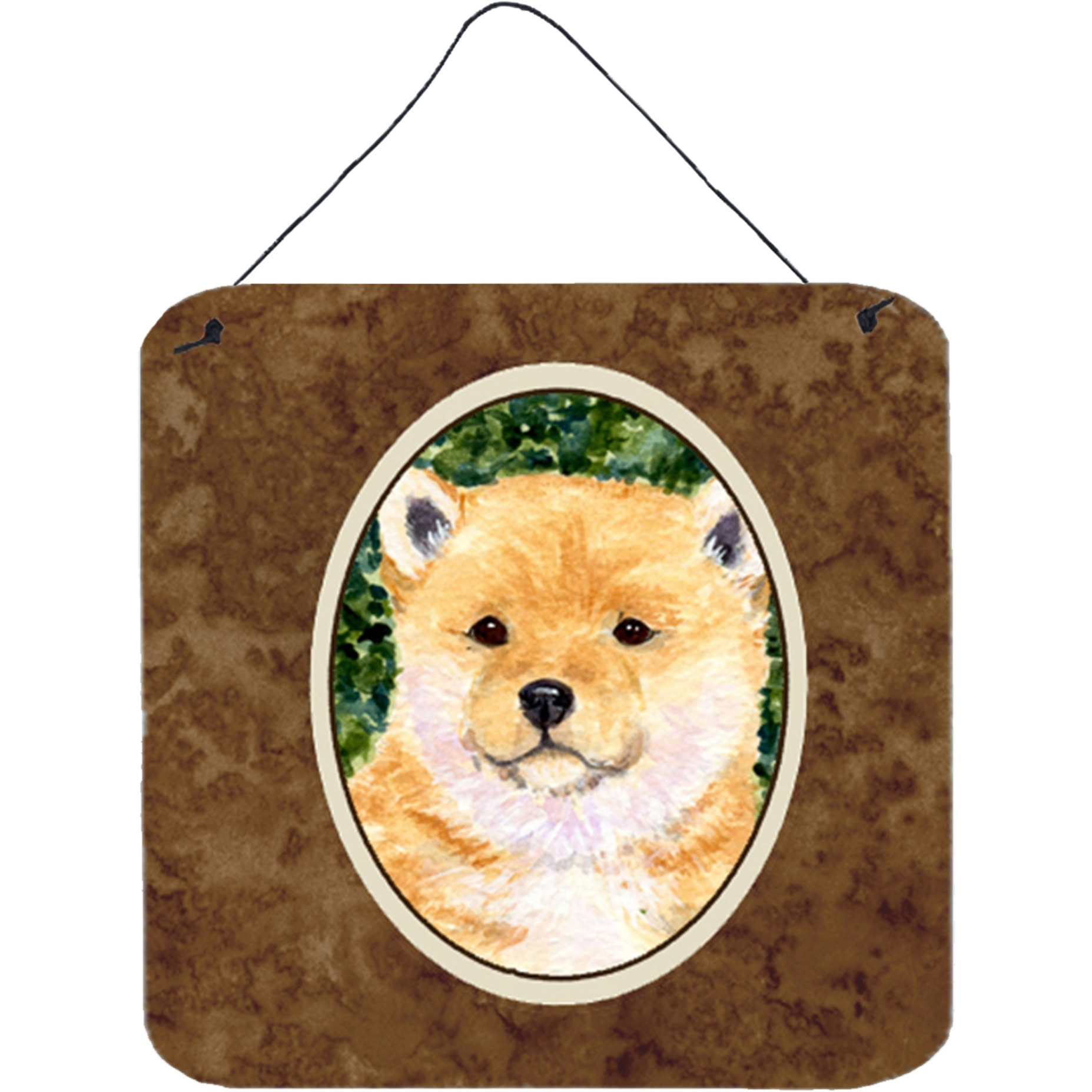 &quotCaroline's Treasures SS8726DS66 Shiba Inu Aluminum Metal Wall or Door Hanging Prints, 6 x 6"", Multicolor"