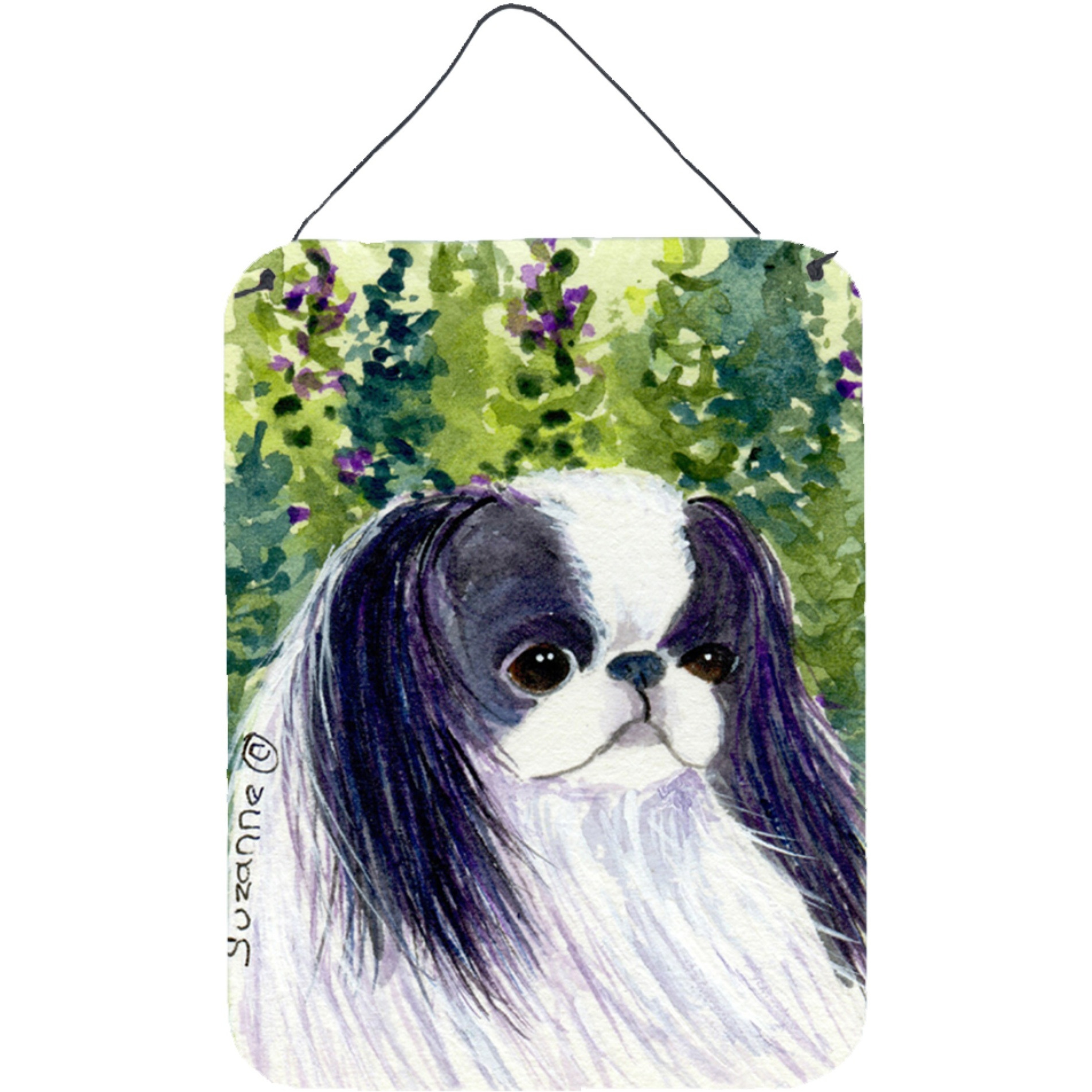 &quotCaroline's Treasures SS8730DS1216 Japanese Chin Aluminium Metal Wall or Door Hanging Prints, 16"" x 12"", Multicolor"
