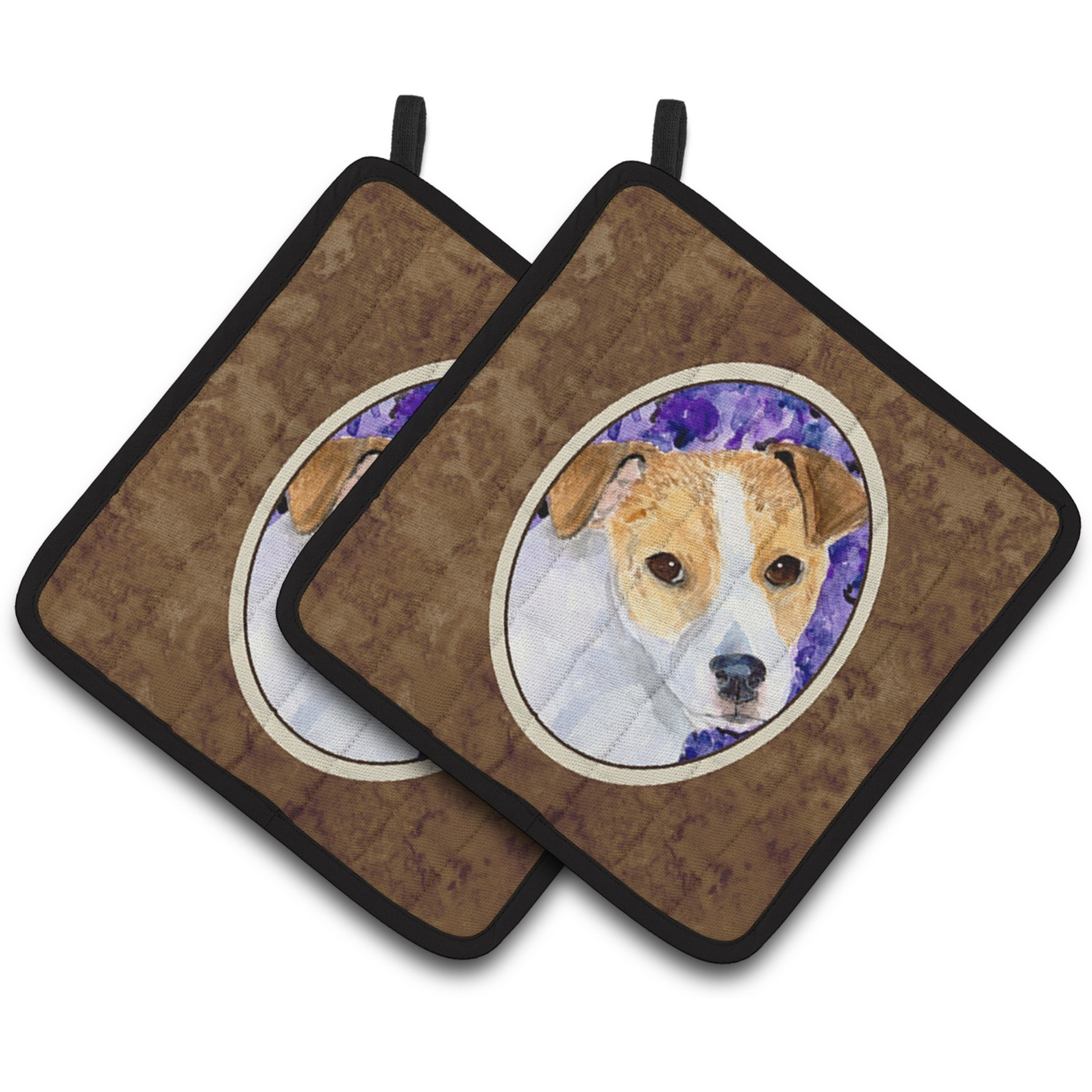 &quotCaroline's Treasures Jack Russell Terrier Pair of Pot Holders SS8740PTHD, 7.5HX7.5W, Multicolor"