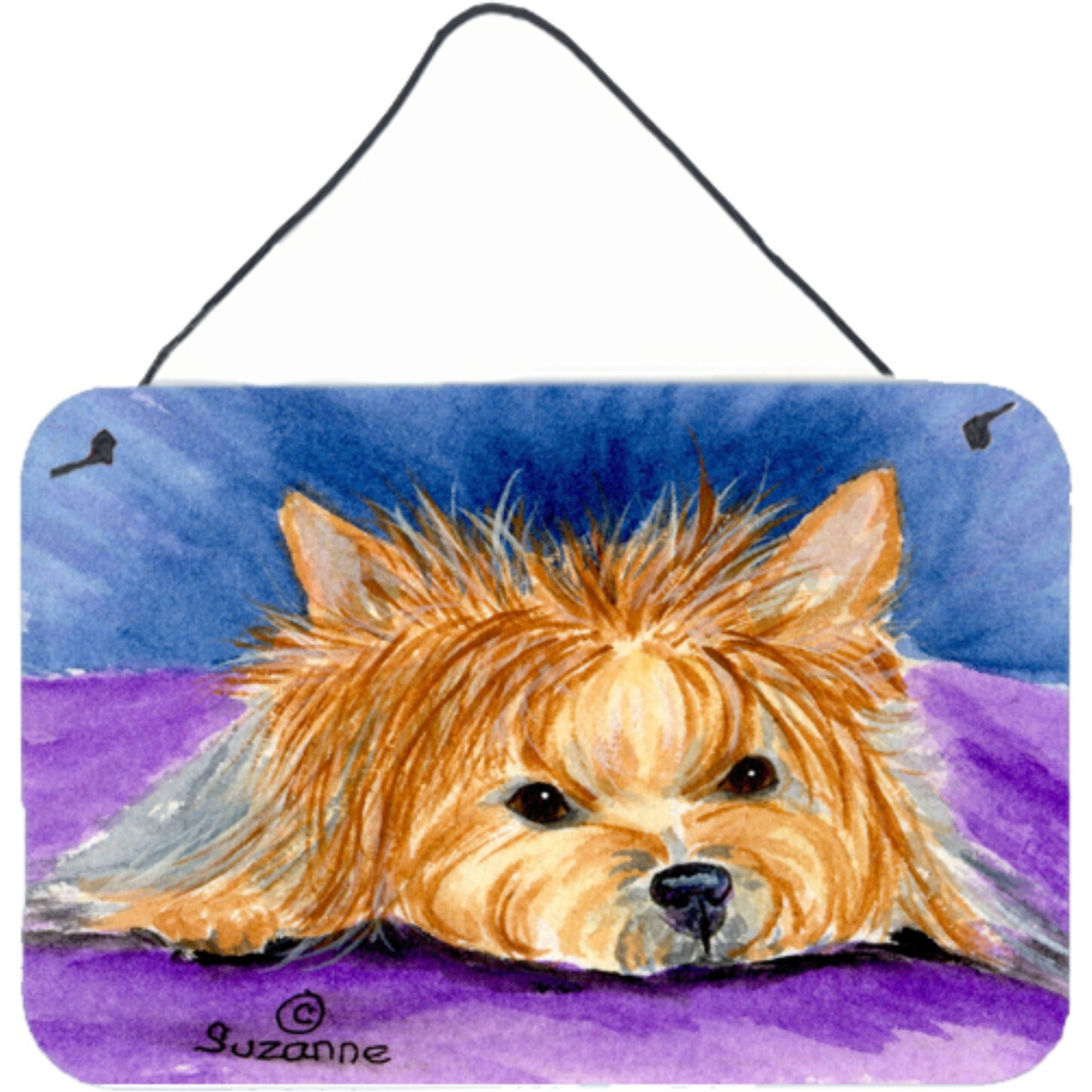 &quotCaroline's Treasures SS8749DS812 Yorkie Indoor Aluminum Metal Wall or Door Hanging Prints, 8 x 12"", Multicolor"