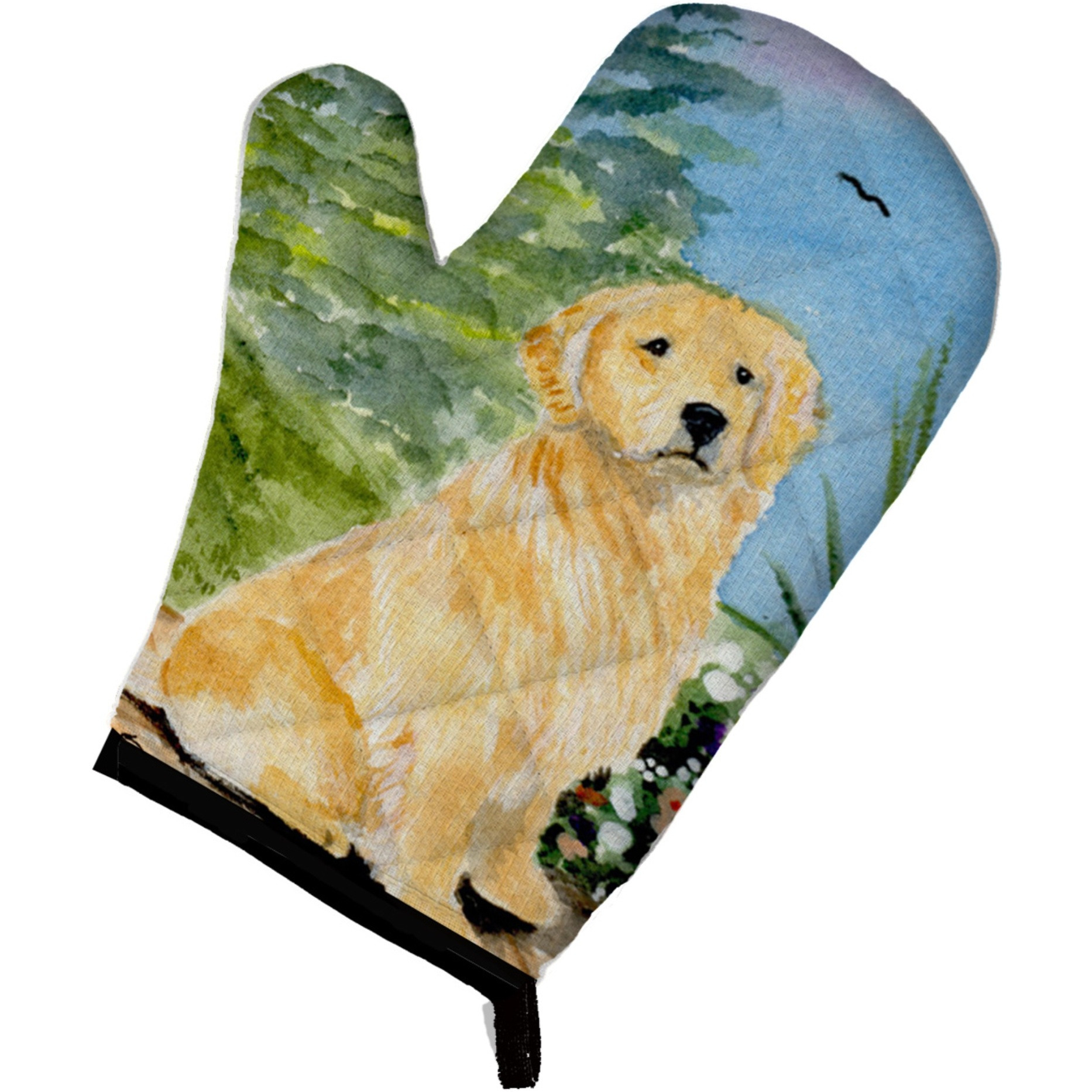 &quotCaroline's Treasures SS8758OVMT Golden Retriever Oven Mitt, 12"" by 8.5"", Multicolor"