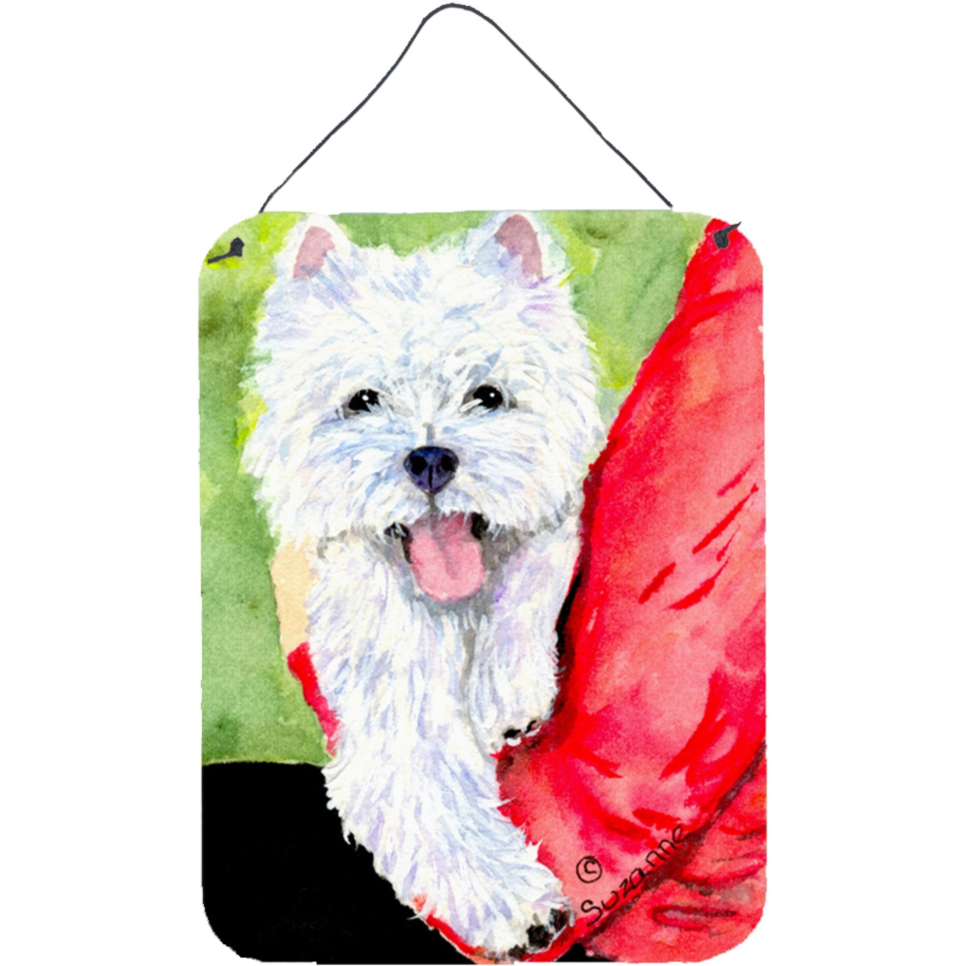 &quotCaroline's Treasures SS8784DS1216 Westie Aluminium Metal Wall or Door Hanging Prints, 16"" x 12"", Multicolor"