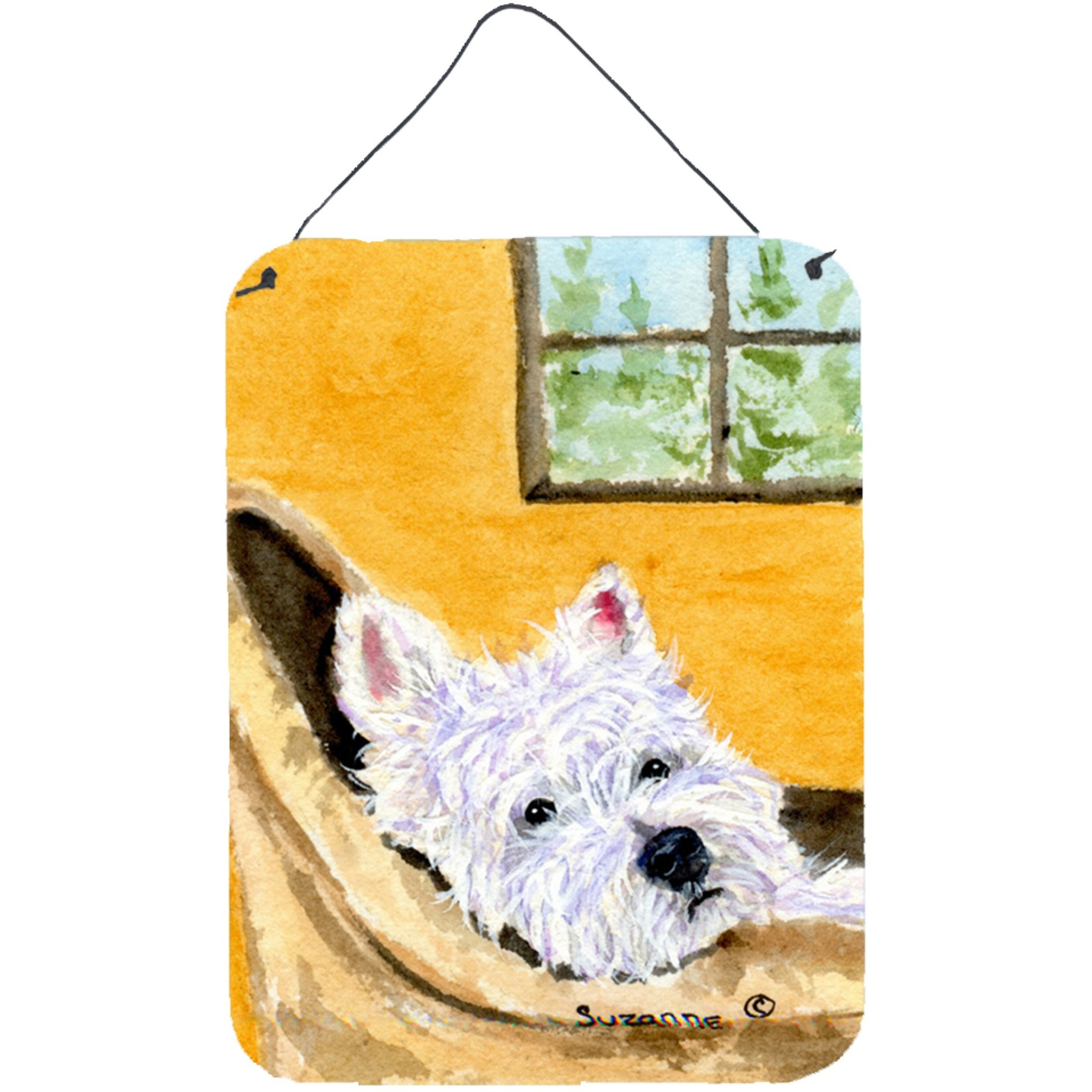 &quotCaroline's Treasures SS8785DS1216 Westie Aluminium Metal Wall or Door Hanging Prints, 16"" x 12"", Multicolor"