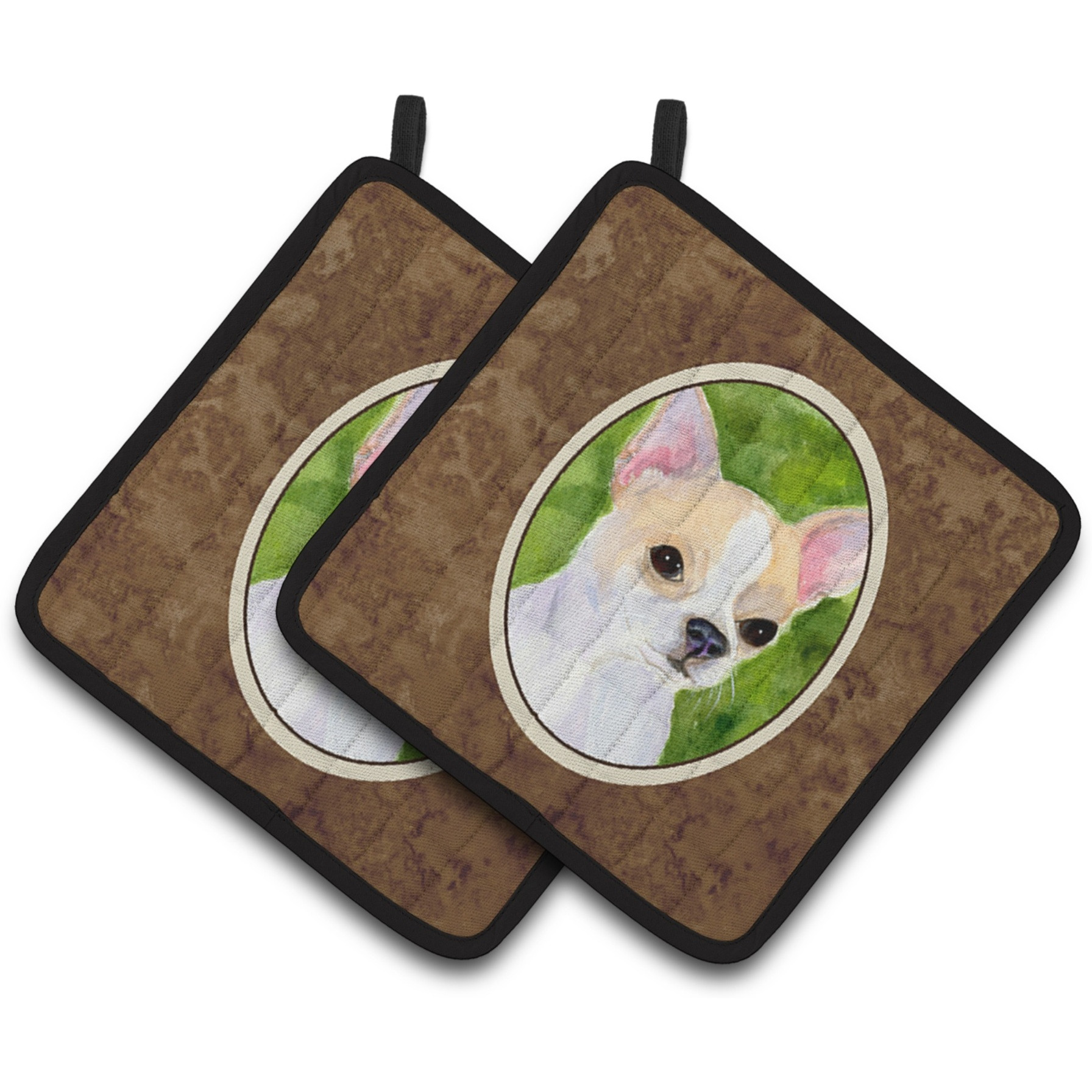&quotCaroline's Treasures Chihuahua Pair of Pot Holders SS8786PTHD, 7.5HX7.5W, Multicolor"