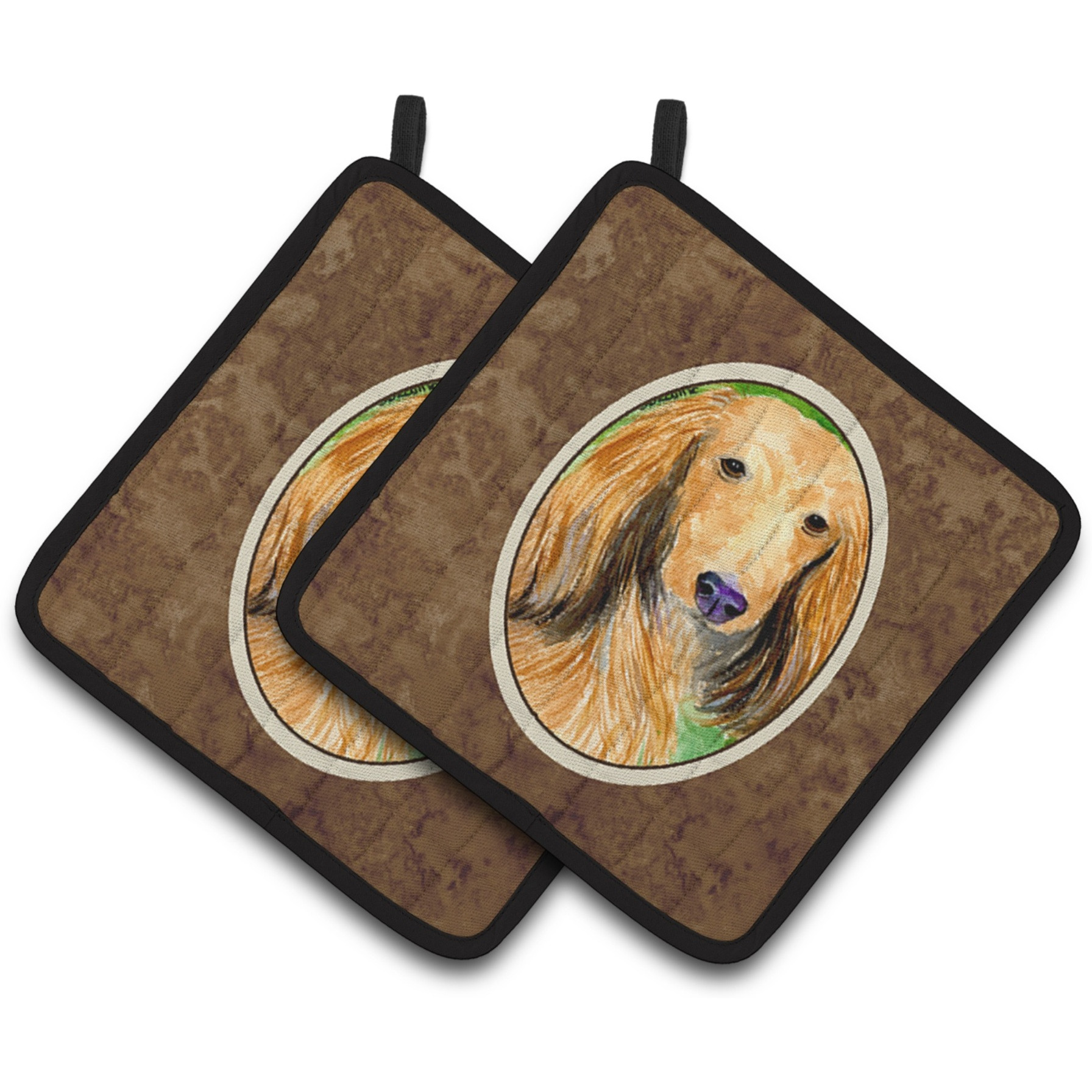 &quotCaroline's Treasures Dachshund Pair of Pot Holders SS8790PTHD, 7.5HX7.5W, Multicolor"