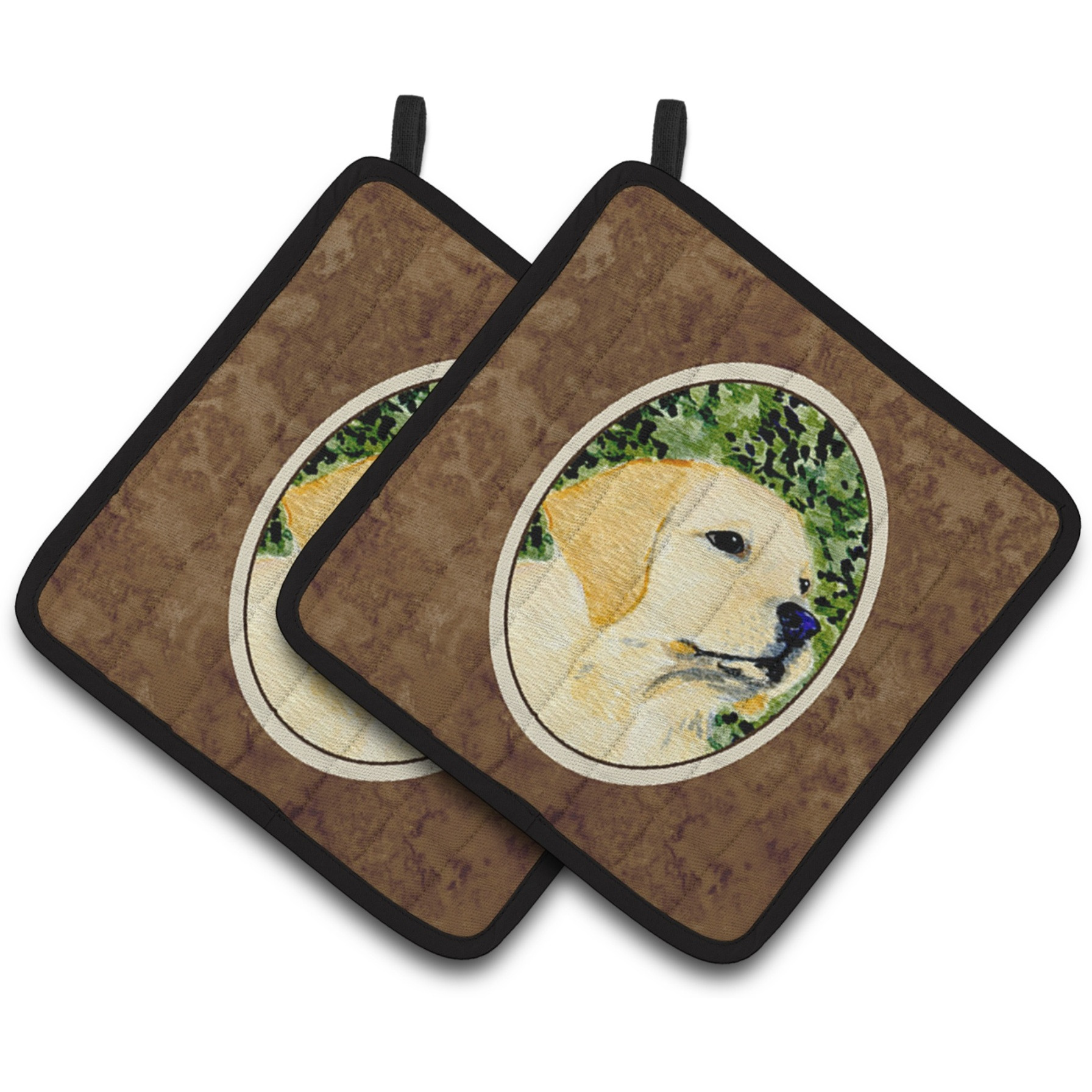 &quotCaroline's Treasures Labrador Pair of Pot Holders SS8803PTHD, 7.5HX7.5W, Multicolor"