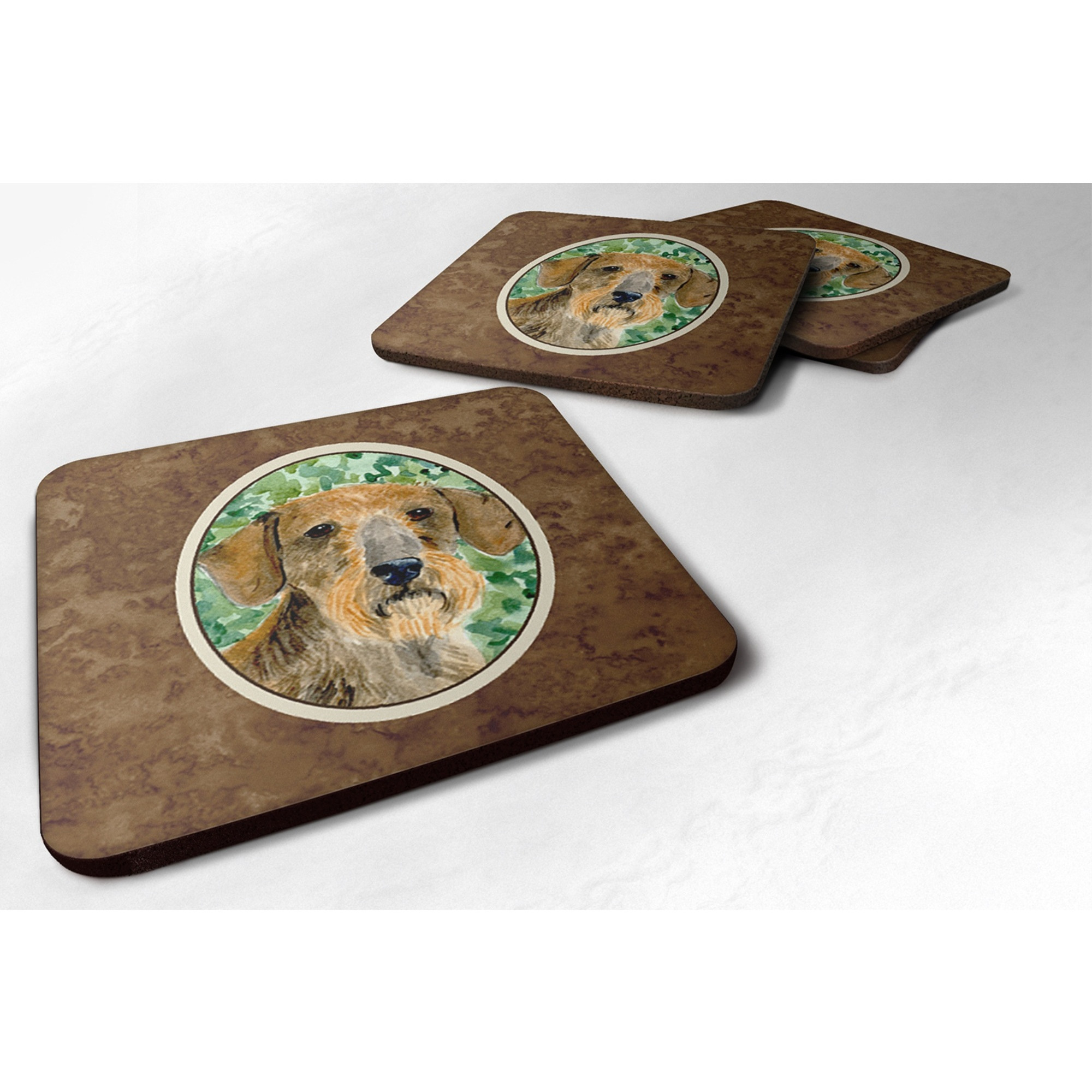 &quotCaroline's Treasures SS8806FC Dachshund Foam Coasters (Set of 4), 3.5"" H x 3.5"" W, Multicolor"