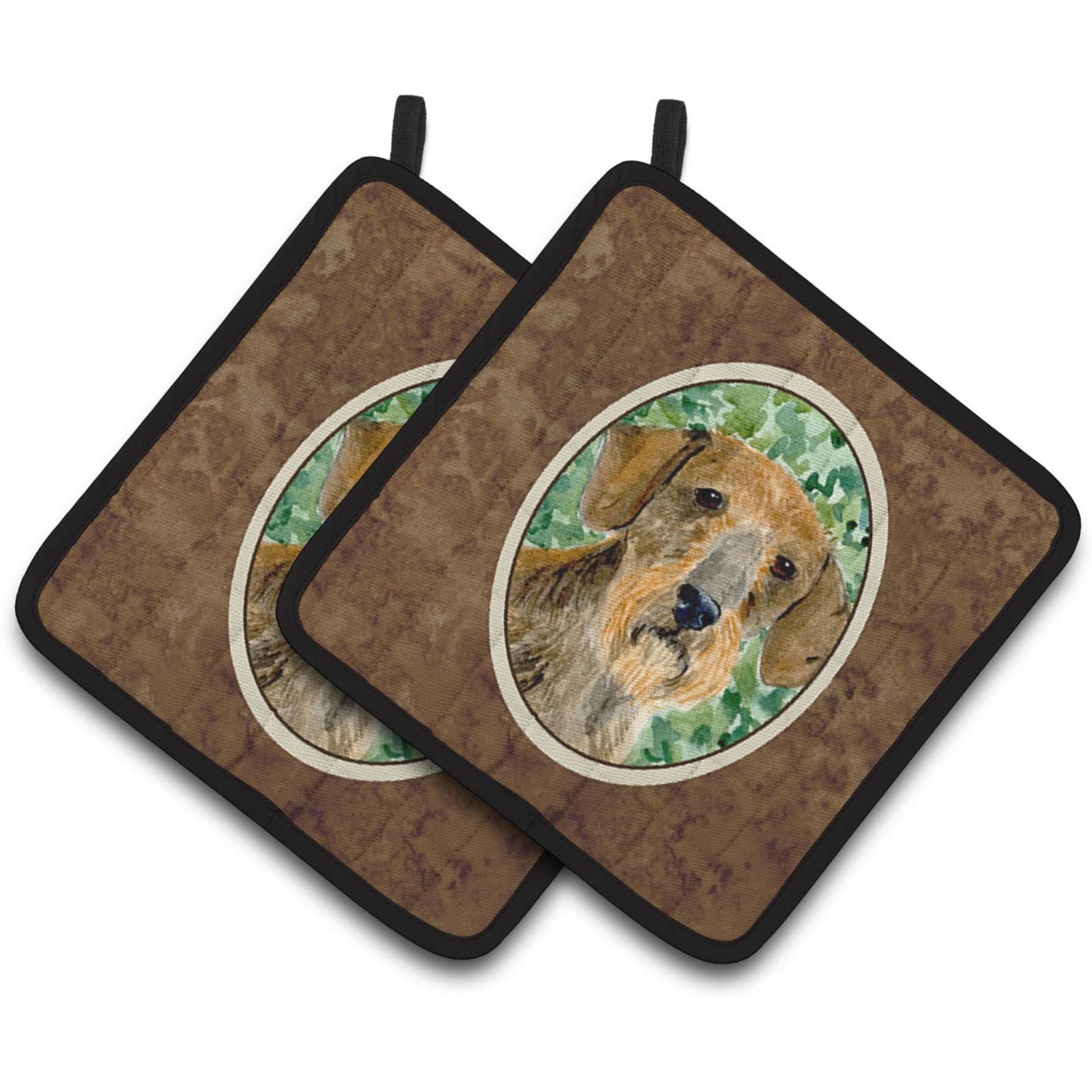 &quotCaroline's Treasures Dachshund Pair of Pot Holders SS8806PTHD, 7.5HX7.5W, Multicolor"