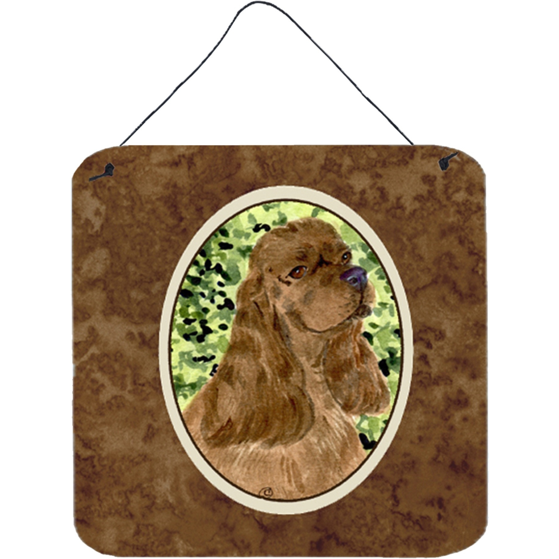 &quotCaroline's Treasures SS8807DS66 Cocker Spaniel Aluminum Metal Wall or Door Hanging Prints, 6 x 6"", Multicolor"