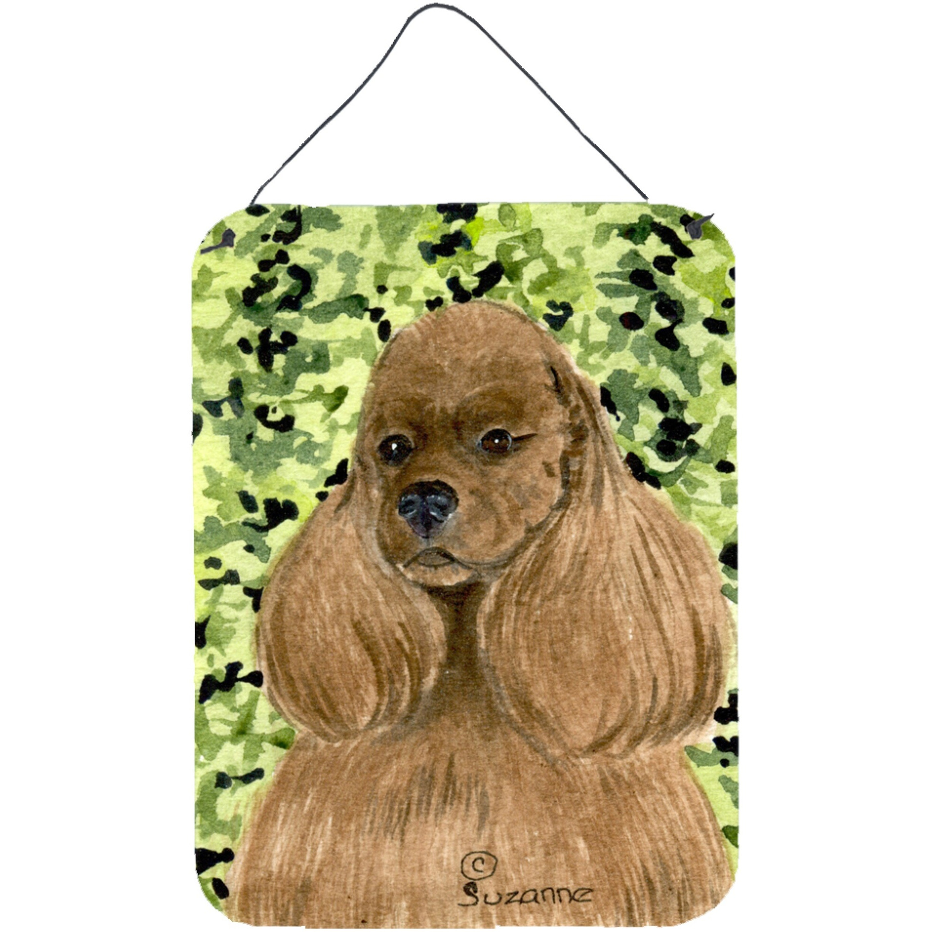 &quotCaroline's Treasures SS8809DS1216 Cocker Spaniel Aluminium Metal Wall or Door Hanging Prints, 16"" x 12"", Multicolor"