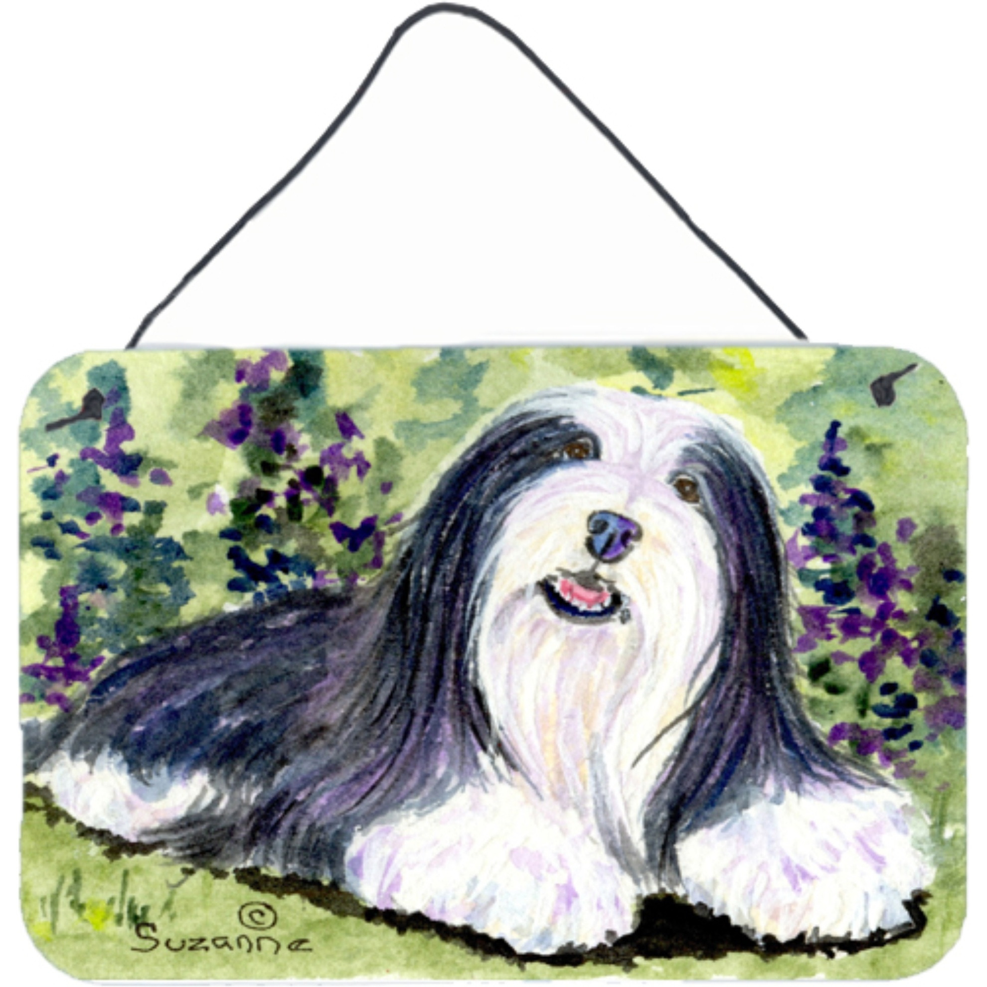 &quotCaroline's Treasures SS8816DS812 Bearded Collie Indoor Aluminum Metal Wall or Door Hanging Prints, 8 x 12"", Multicolor"