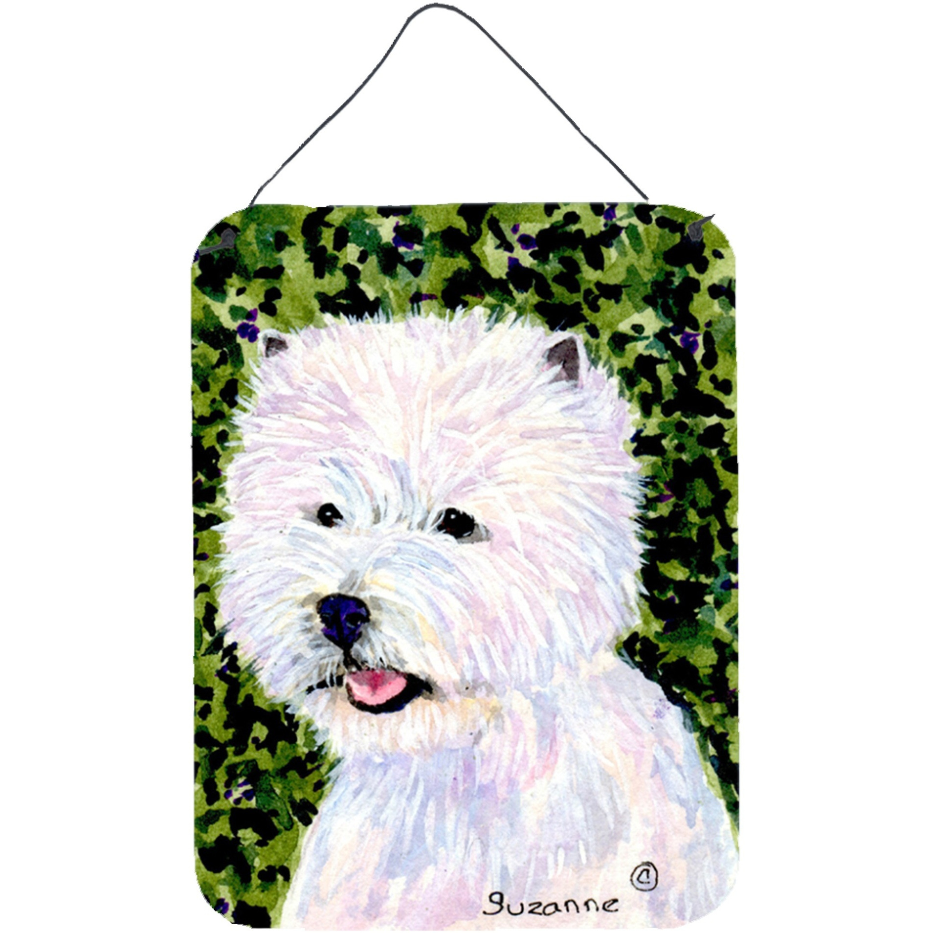 &quotCaroline's Treasures SS8818DS1216 Westie Aluminium Metal Wall or Door Hanging Prints, 16"" x 12"", Multicolor"