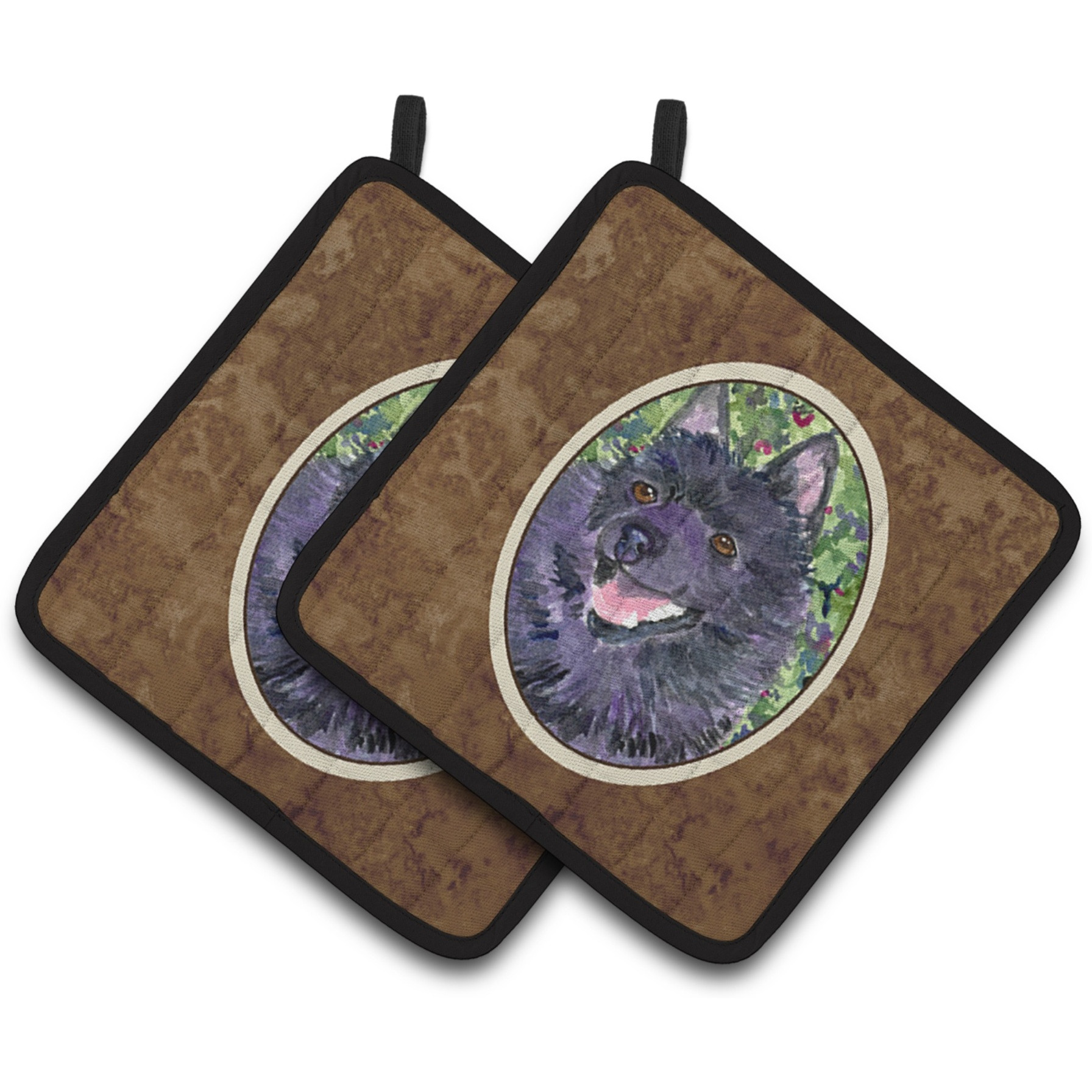 &quotCaroline's Treasures Schipperke Pair of Pot Holders SS8822PTHD, 7.5HX7.5W, Multicolor"