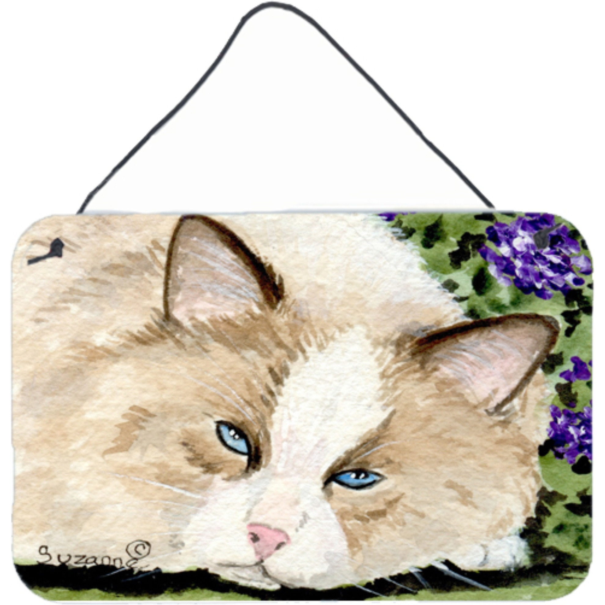 &quotCaroline's Treasures SS8825DS812 Cat Indoor Aluminum Metal Wall or Door Hanging Prints, 8 x 12"", Multicolor"