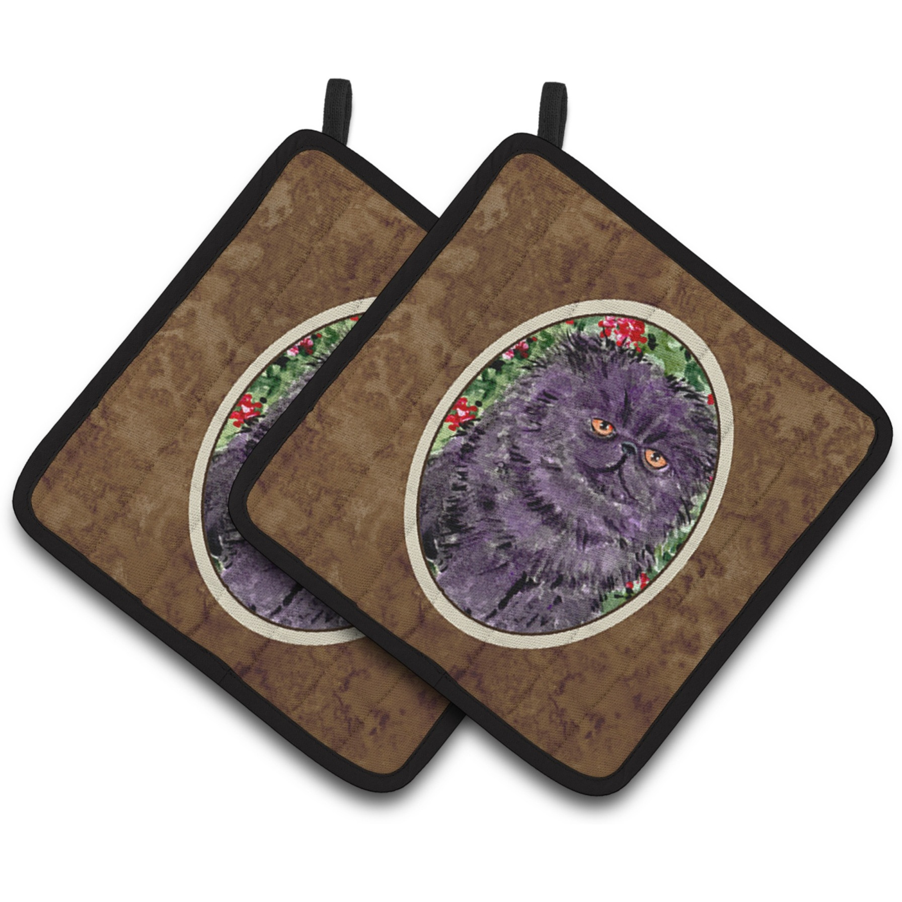 &quotCaroline's Treasures Persian Cat Pair of Pot Holders SS8827PTHD, 7.5HX7.5W, Multicolor"