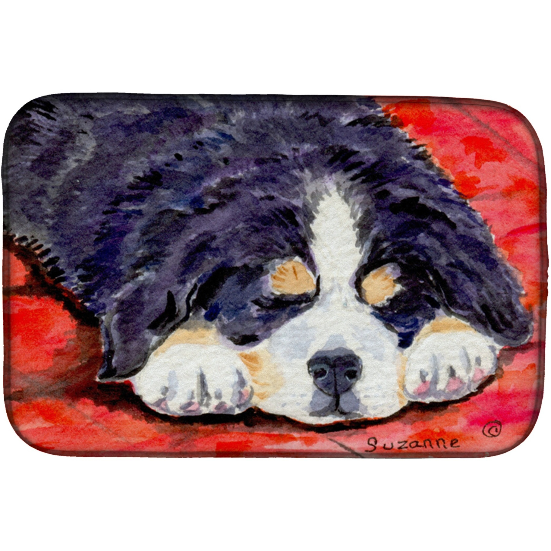 &quotCaroline's Treasures Bernese Mountain Dog Dish Drying Mat, 14"" x 21"", Multicolor"