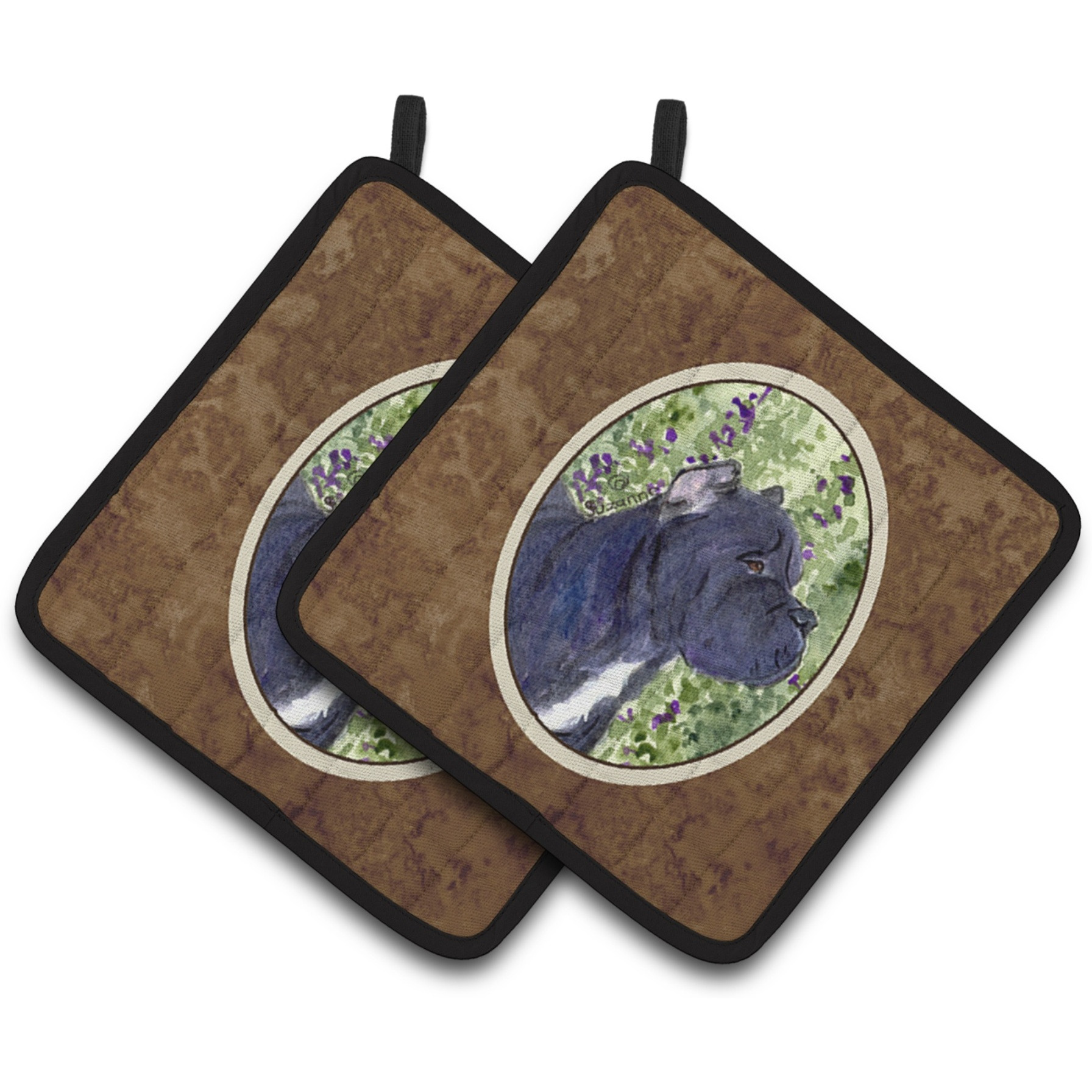 &quotCaroline's Treasures Cane Corso Pair of Pot Holders SS8841PTHD, 7.5HX7.5W, Multicolor"